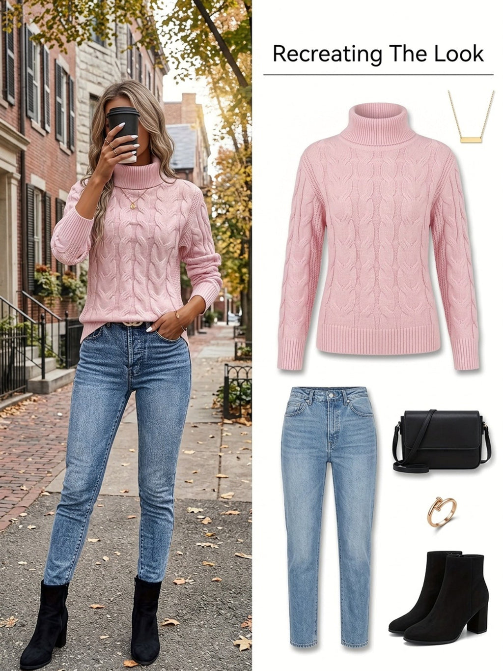 Cozy Cable-Knit Turtleneck Sweater