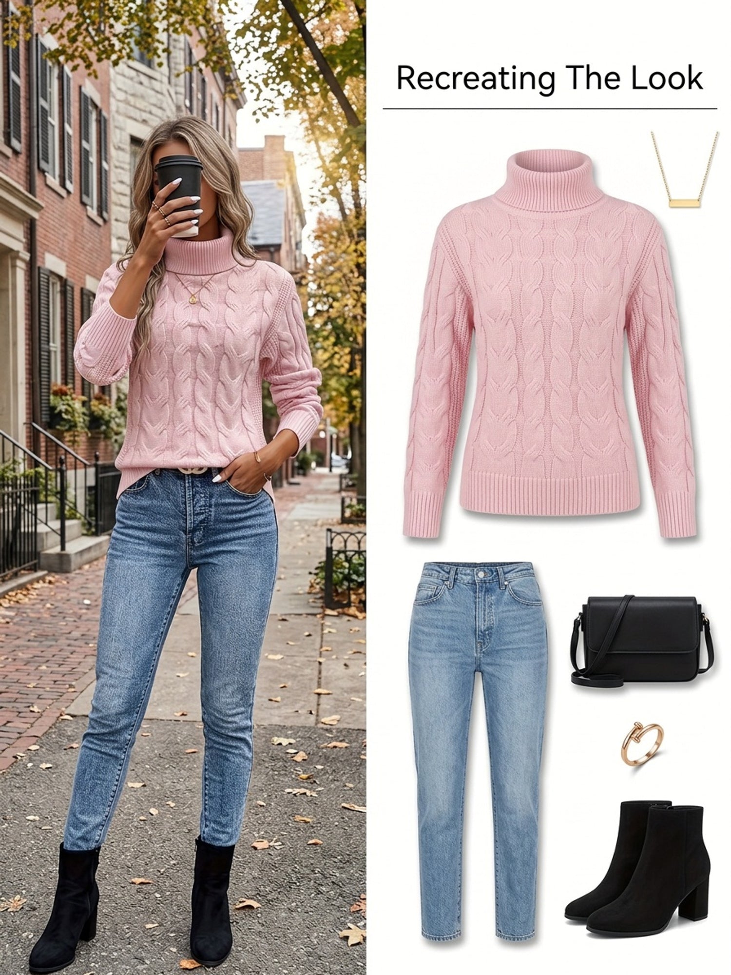 Cozy Cable-Knit Turtleneck Sweater