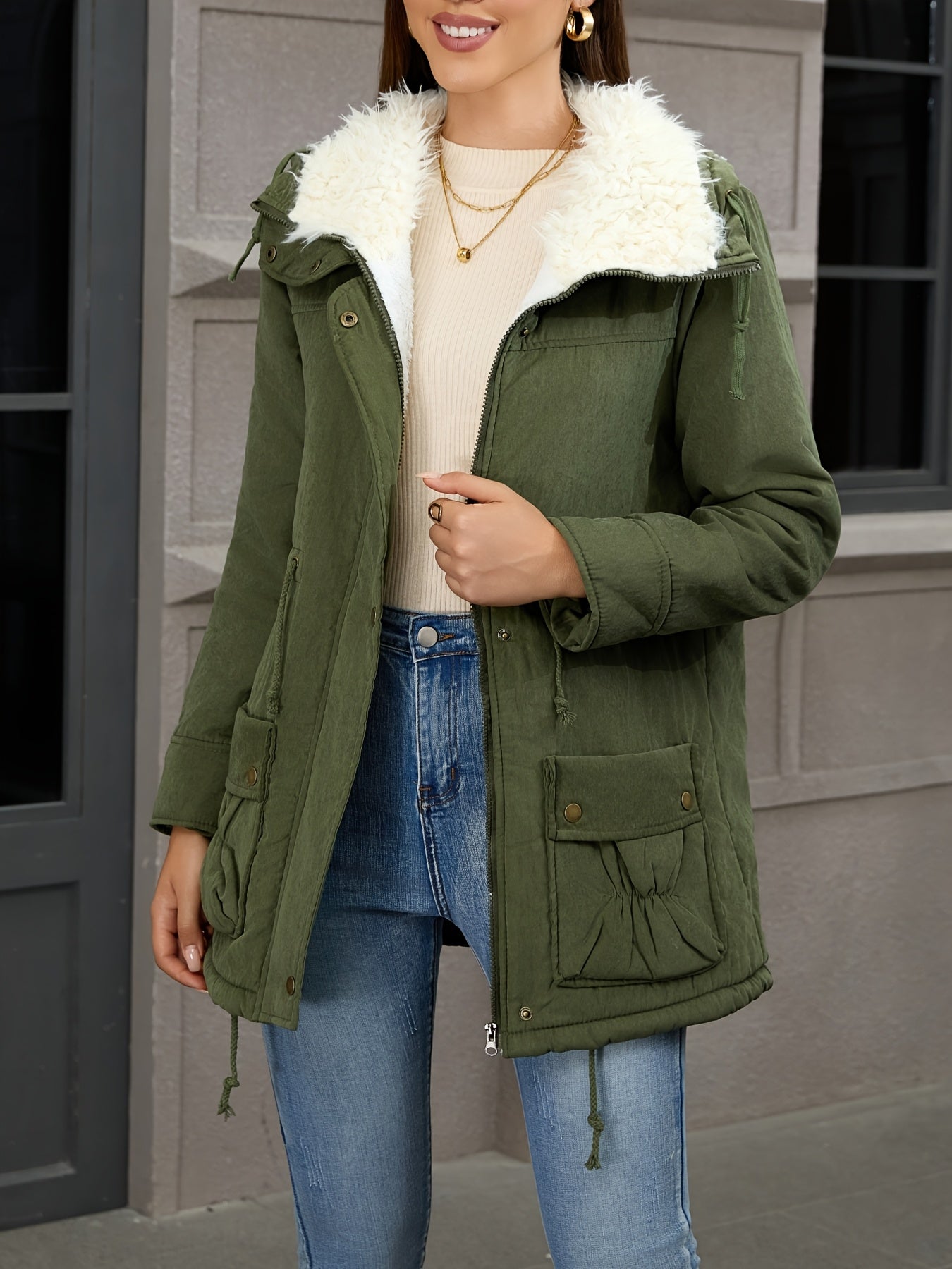 Fern Green Hooded Coat