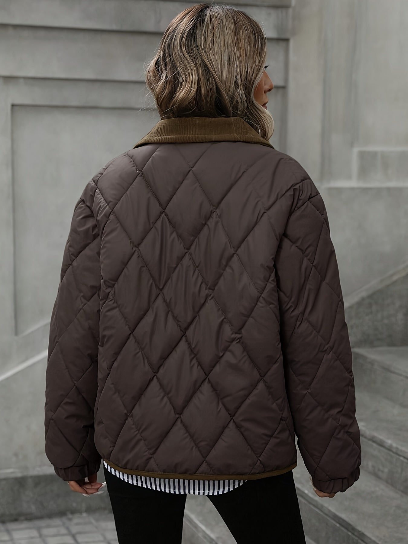 Coffee Brown Quilted Jacket