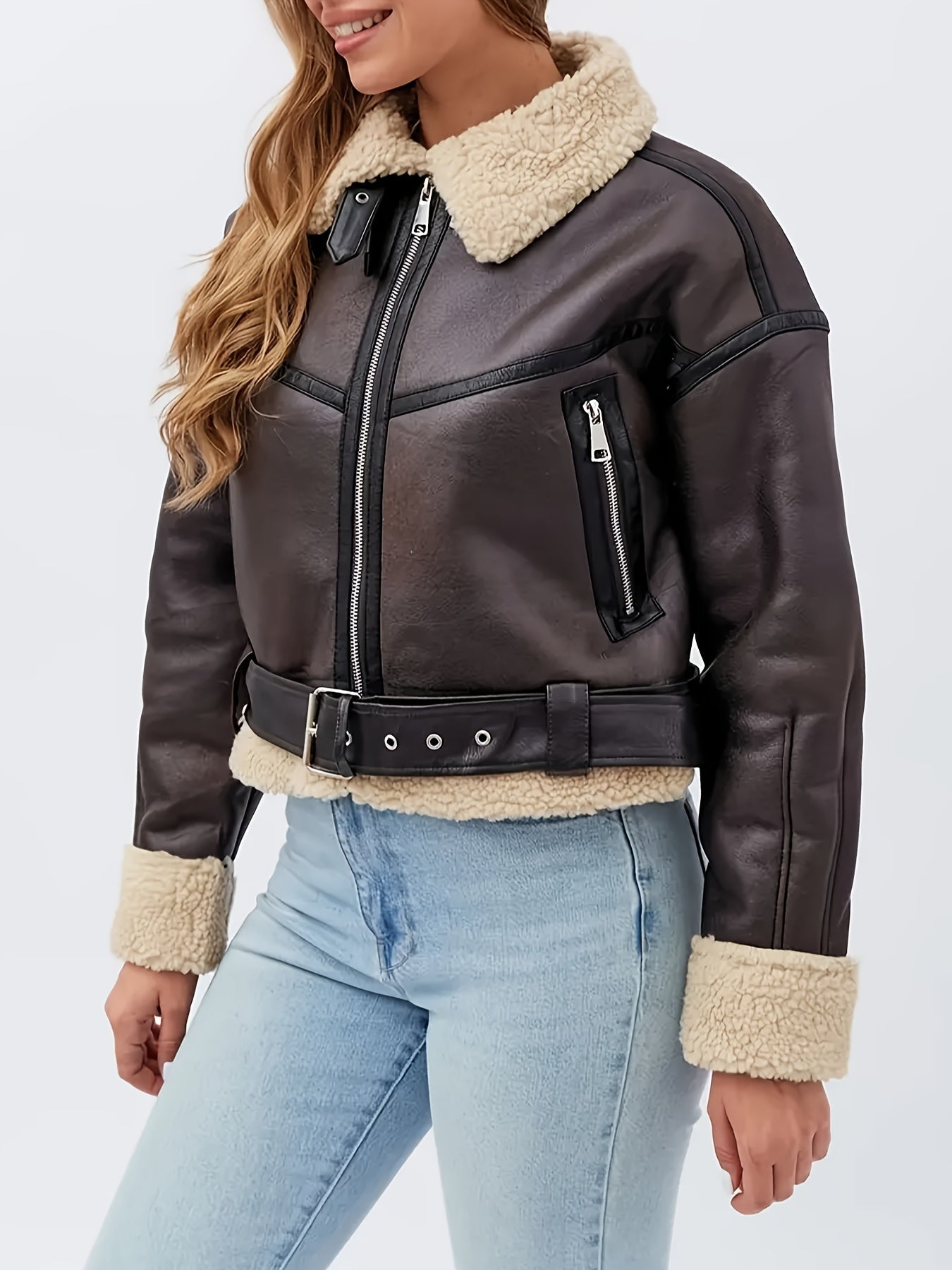 Coffee Brown Moto Jacket