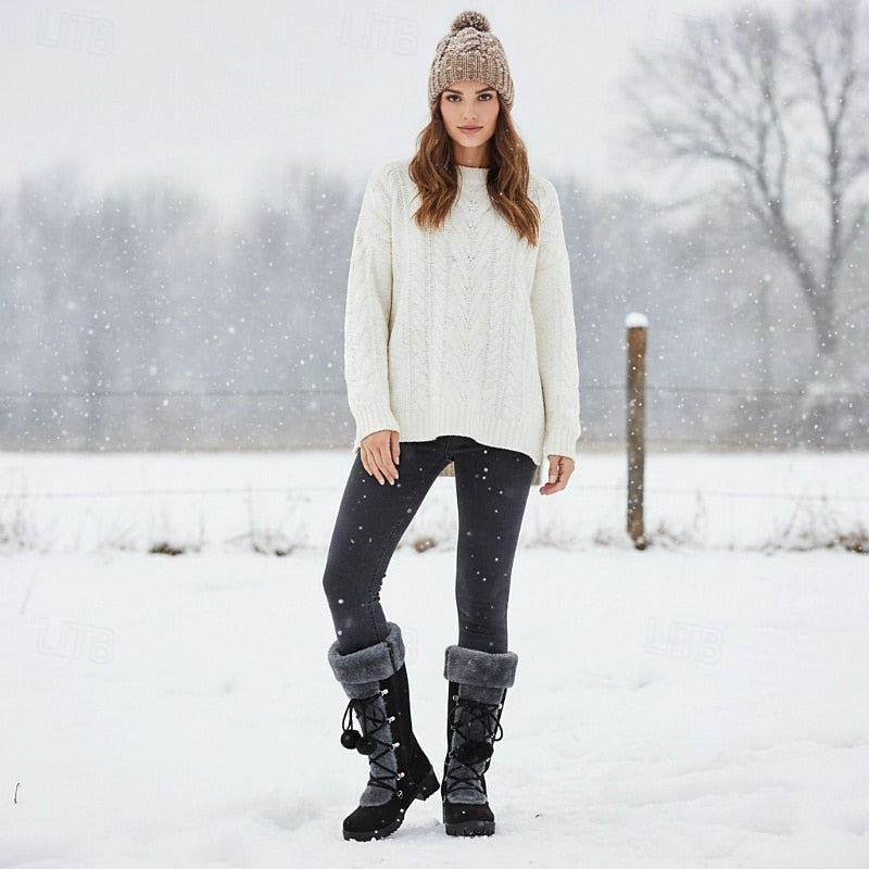 cozy lace-up winter Boots