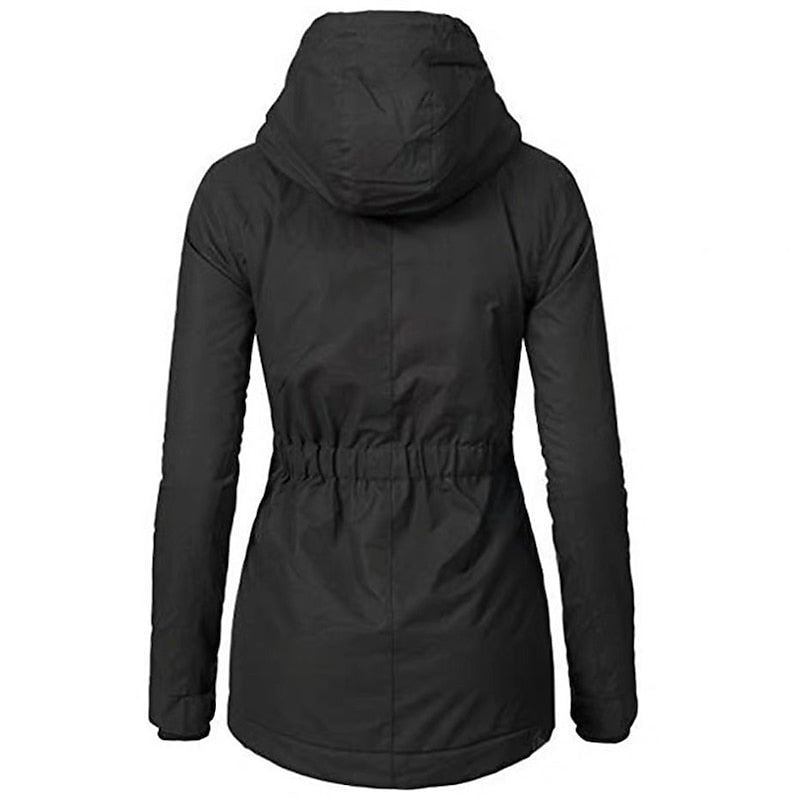 Dark Blue Hooded Coat
