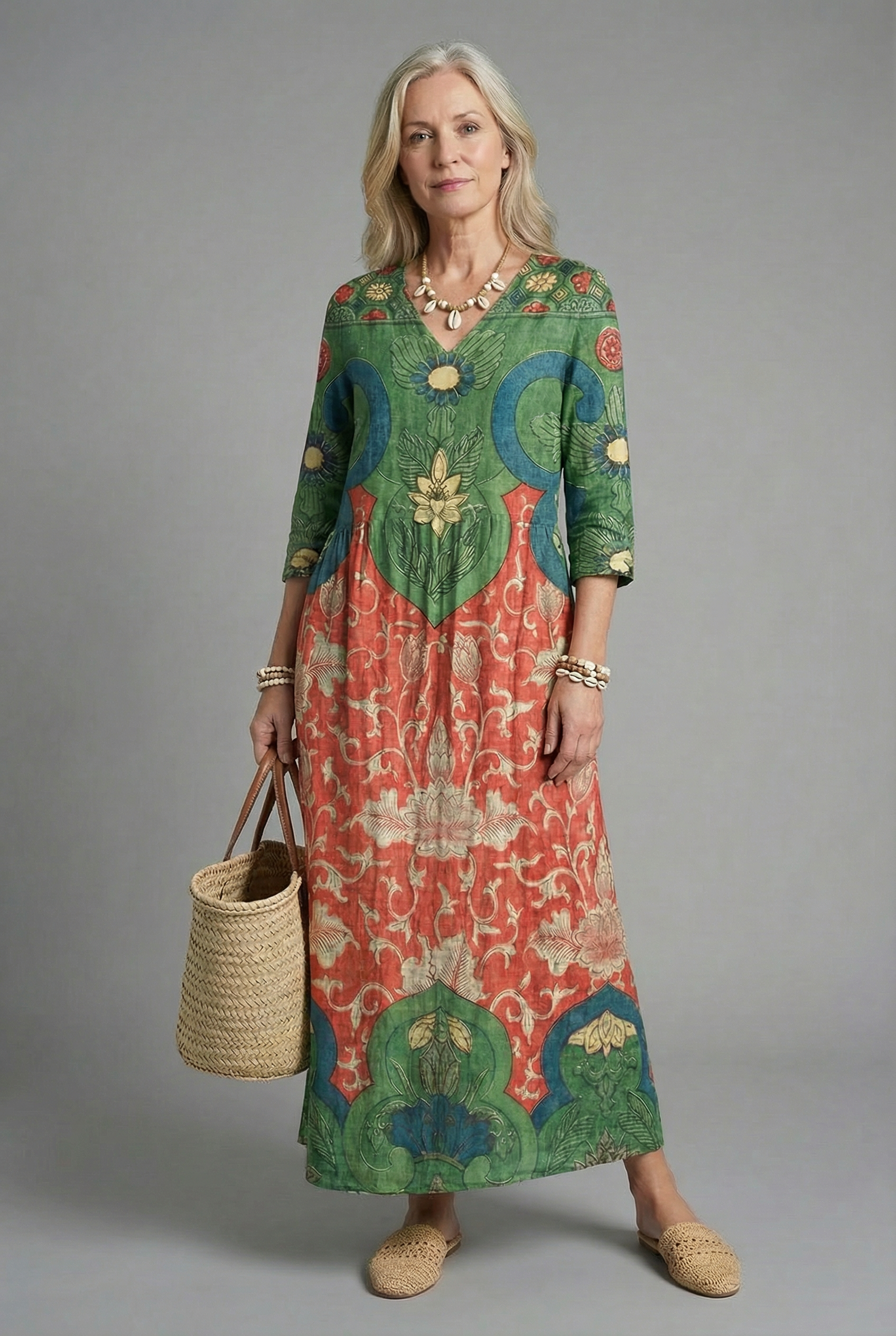 Women’s Comfortable A-Line Boho Maxi Dress