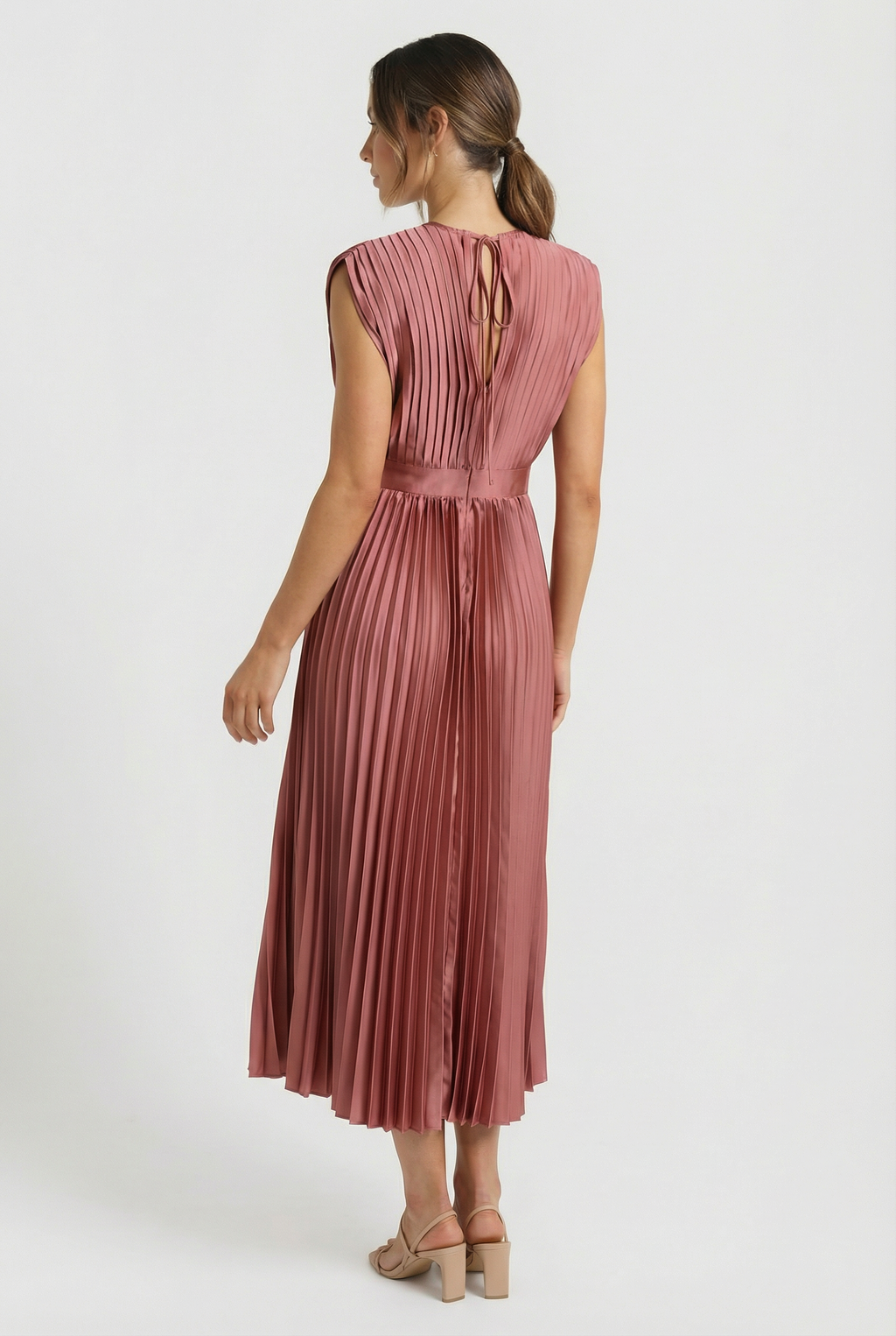 Pleated Sleeveless Maxi Dress Summer