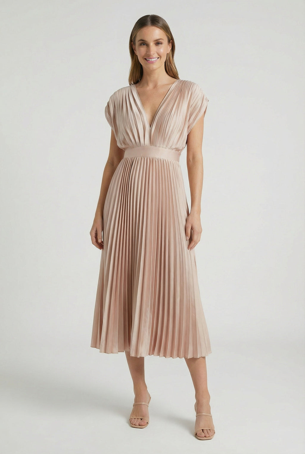 Pleated Sleeveless Maxi Dress Summer