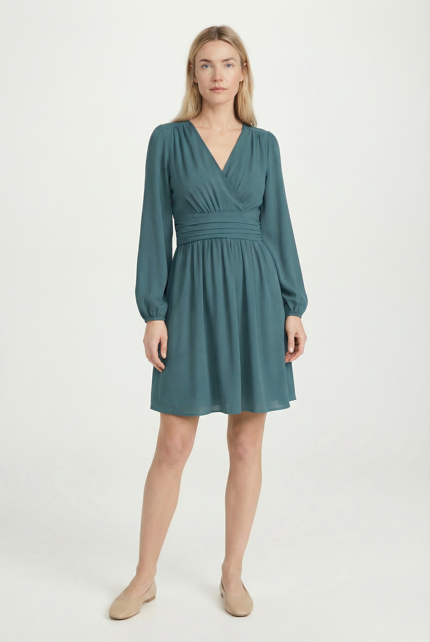 Women's Lightweight Pleated Midi Dress