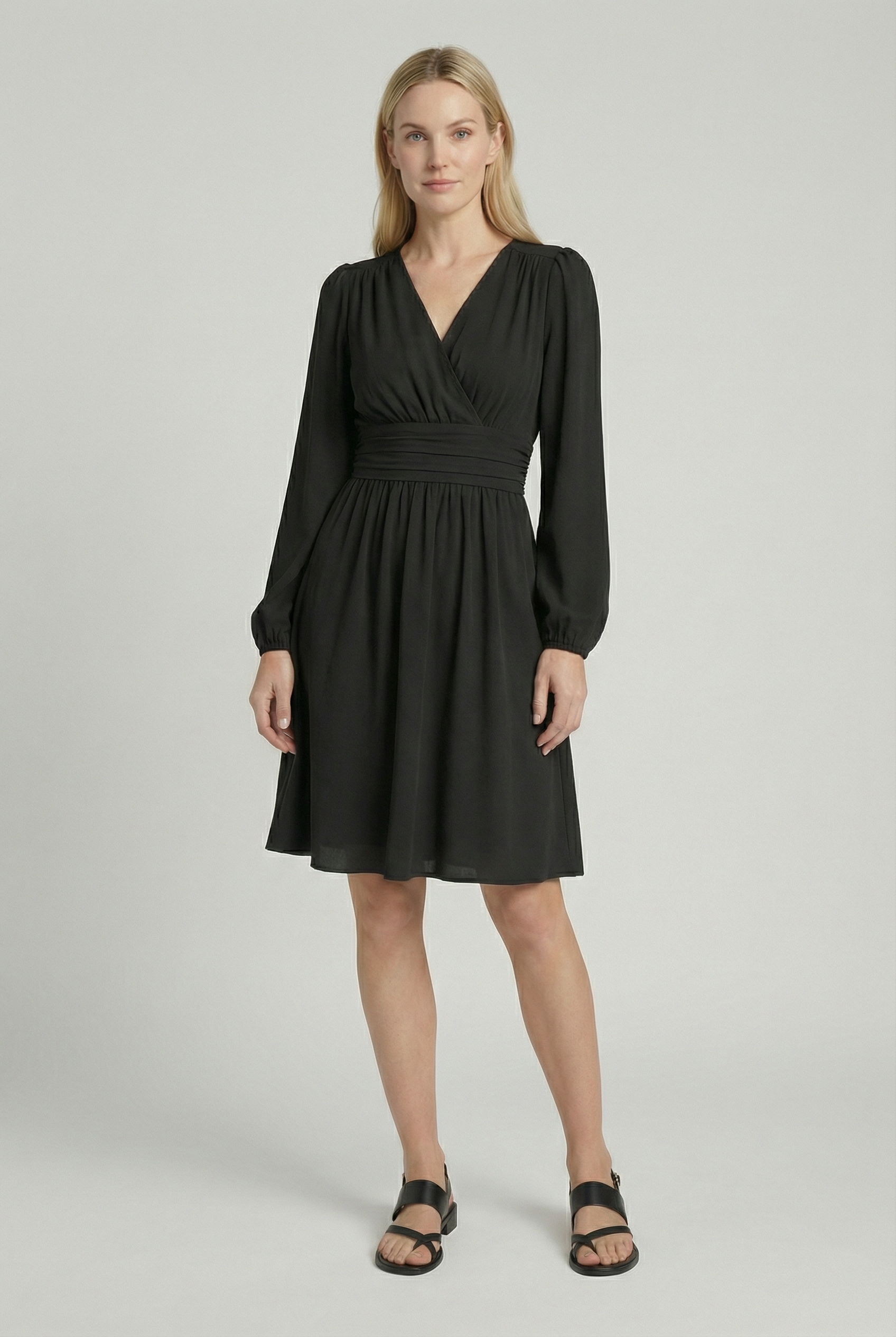 Women's Lightweight Pleated Midi Dress