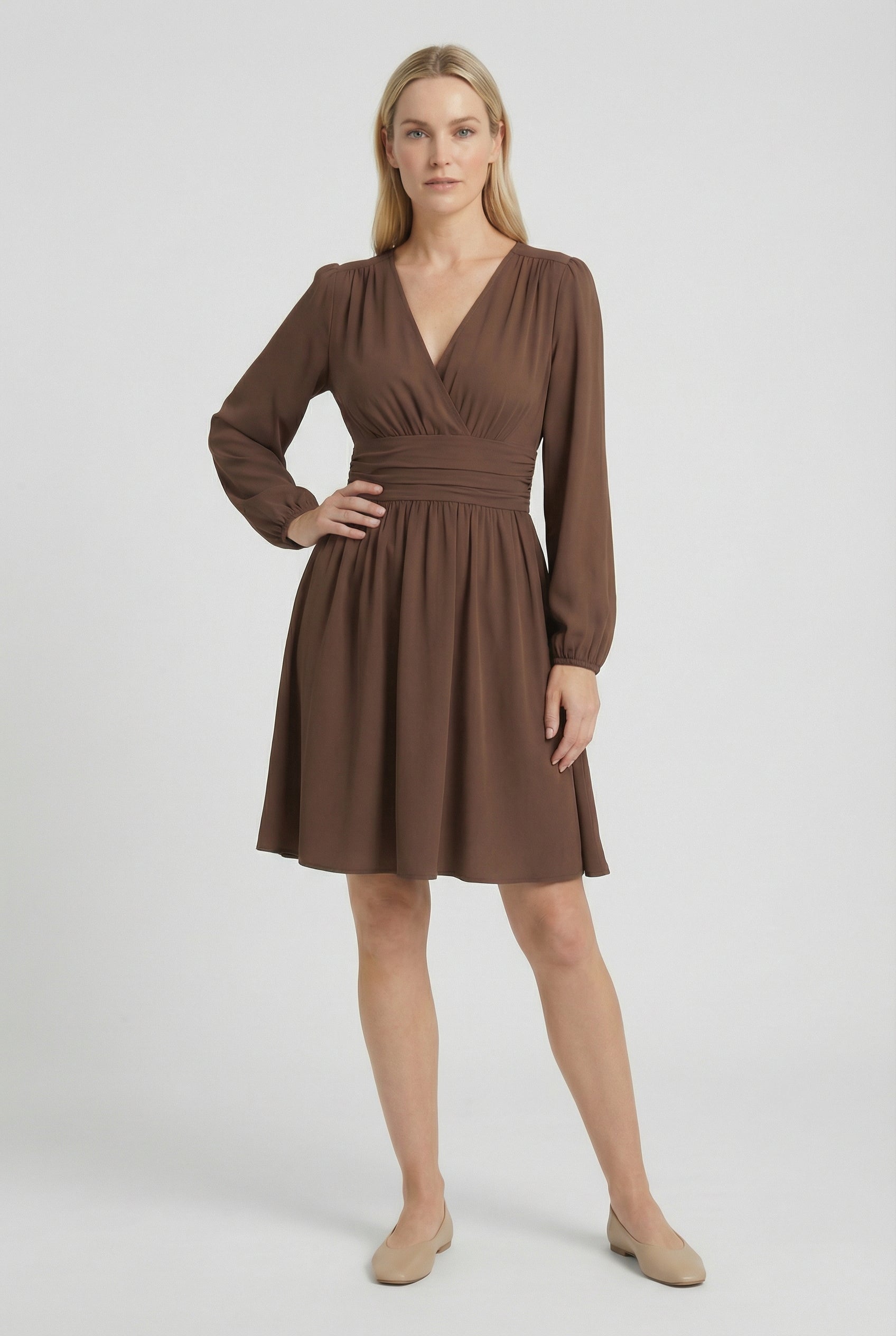Women's Lightweight Pleated Midi Dress