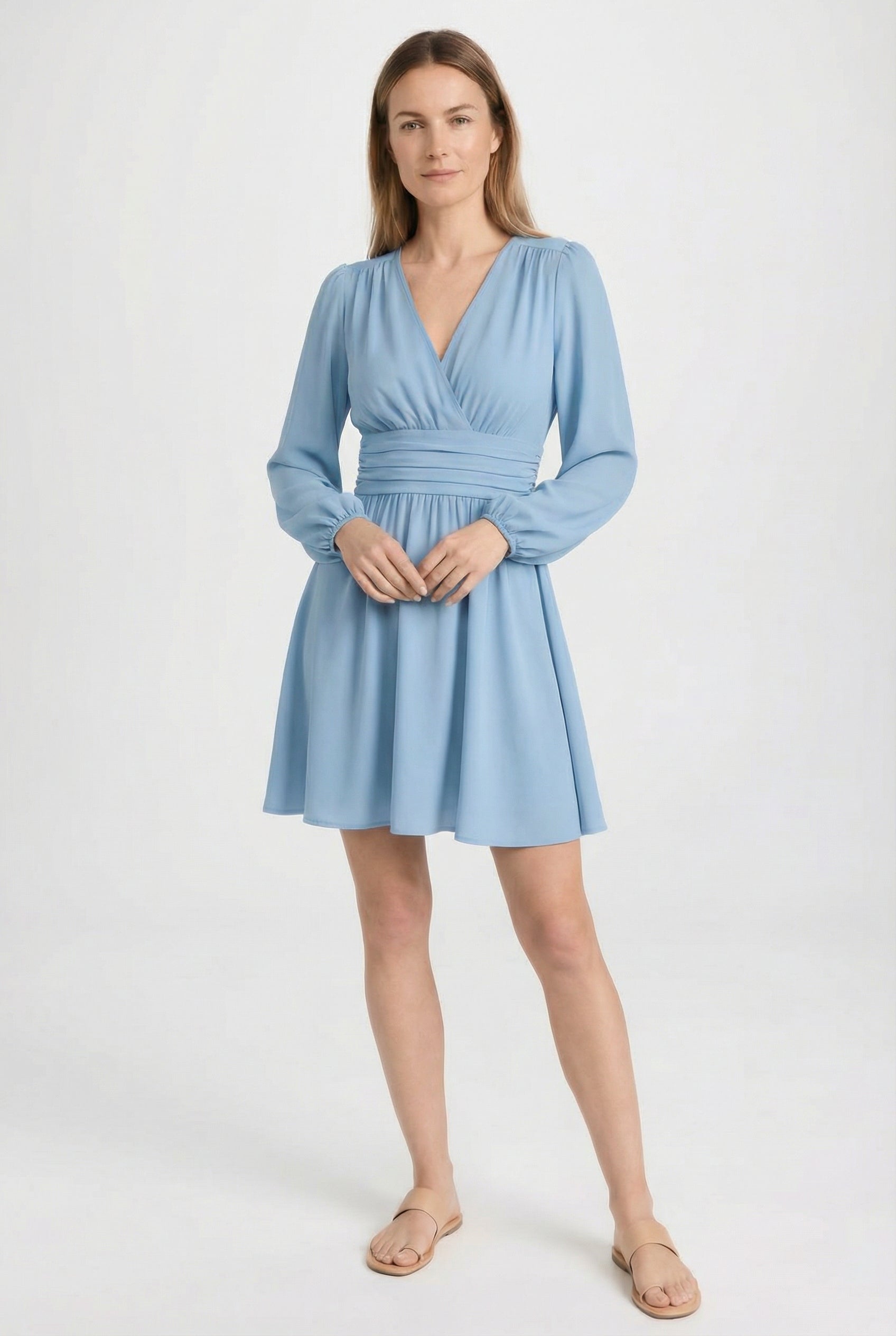 Women's Lightweight Pleated Midi Dress