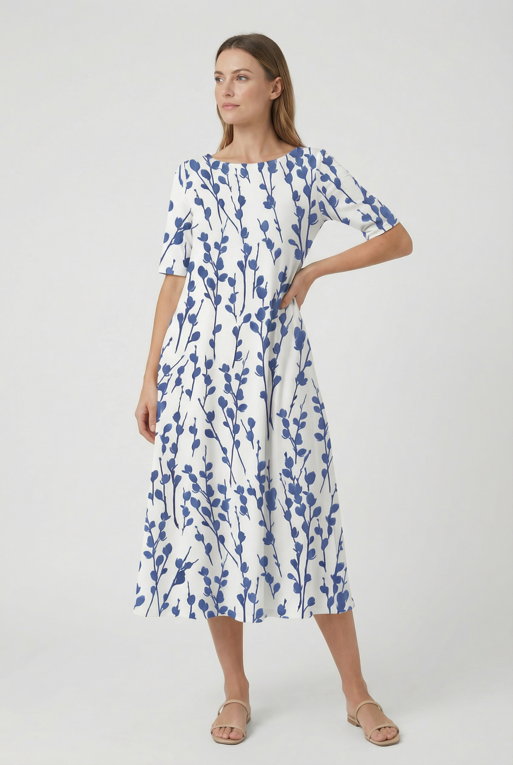 Women's Floral Summer Midi Dress