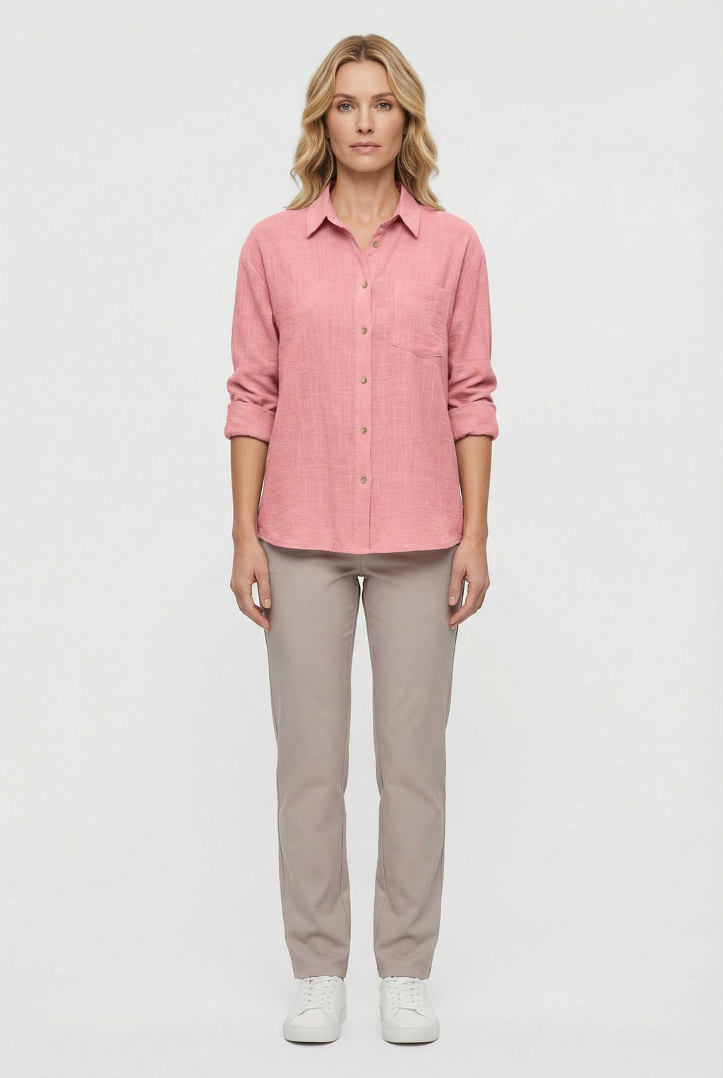 Women's Cotton Loose Fit Casual Style Shirt