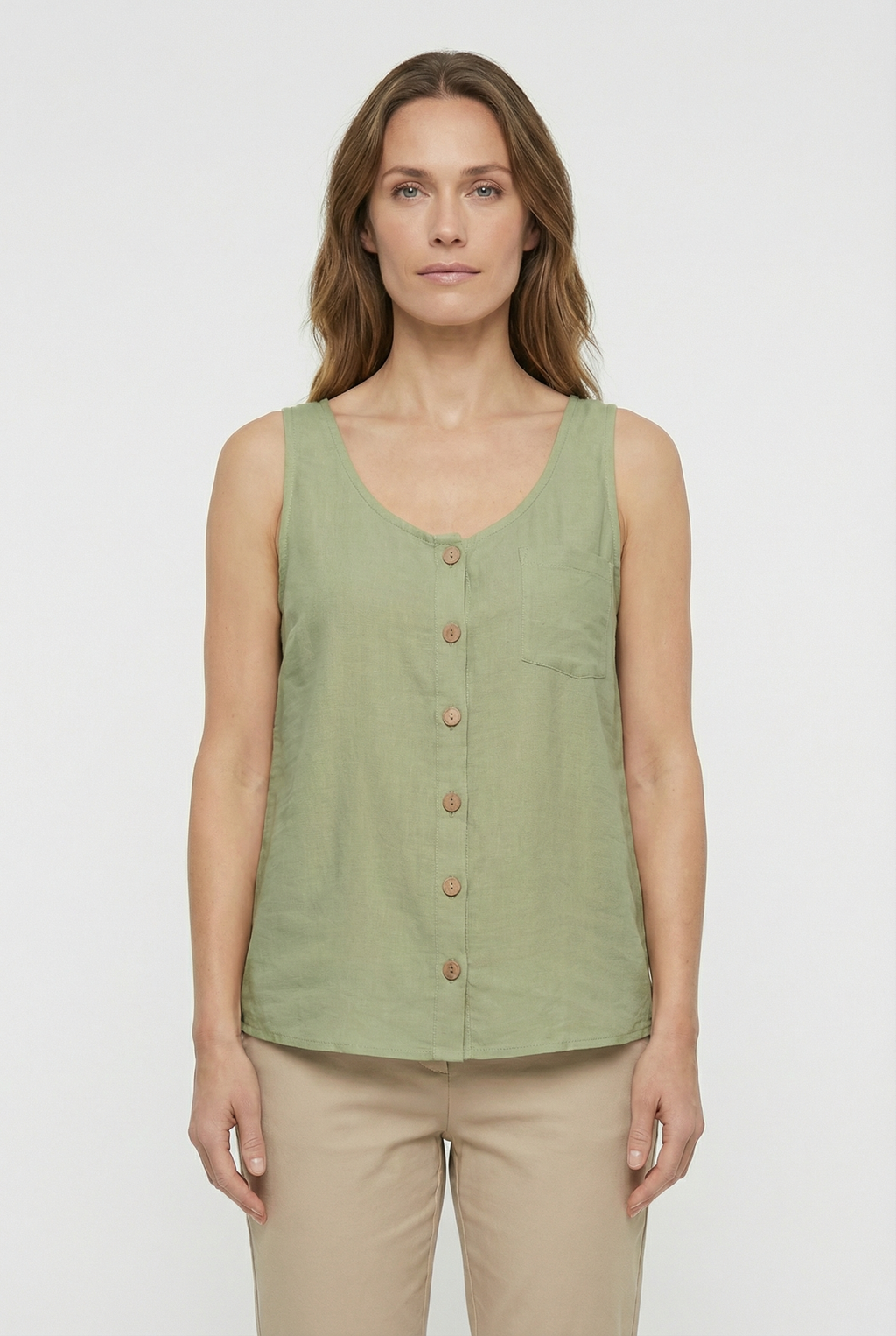 Women's  Soft Breathable Fabric Tank Top - Casual Loose Fit