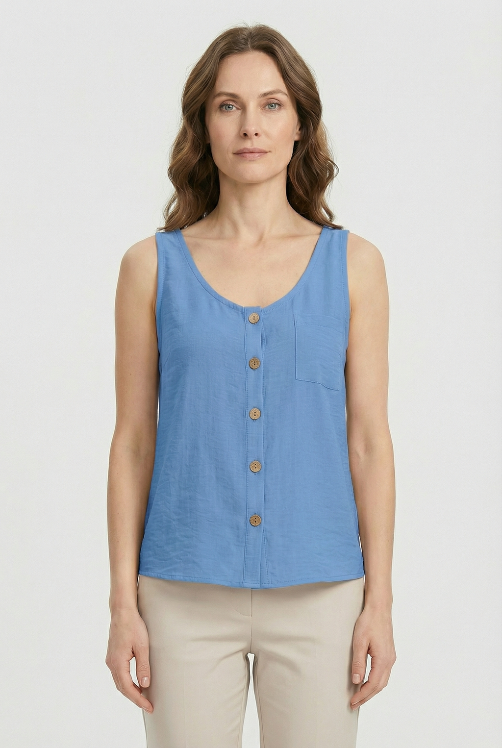 Women's  Soft Breathable Fabric Tank Top - Casual Loose Fit