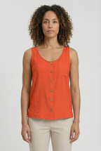 Women's  Soft Breathable Fabric Tank Top - Casual Loose Fit