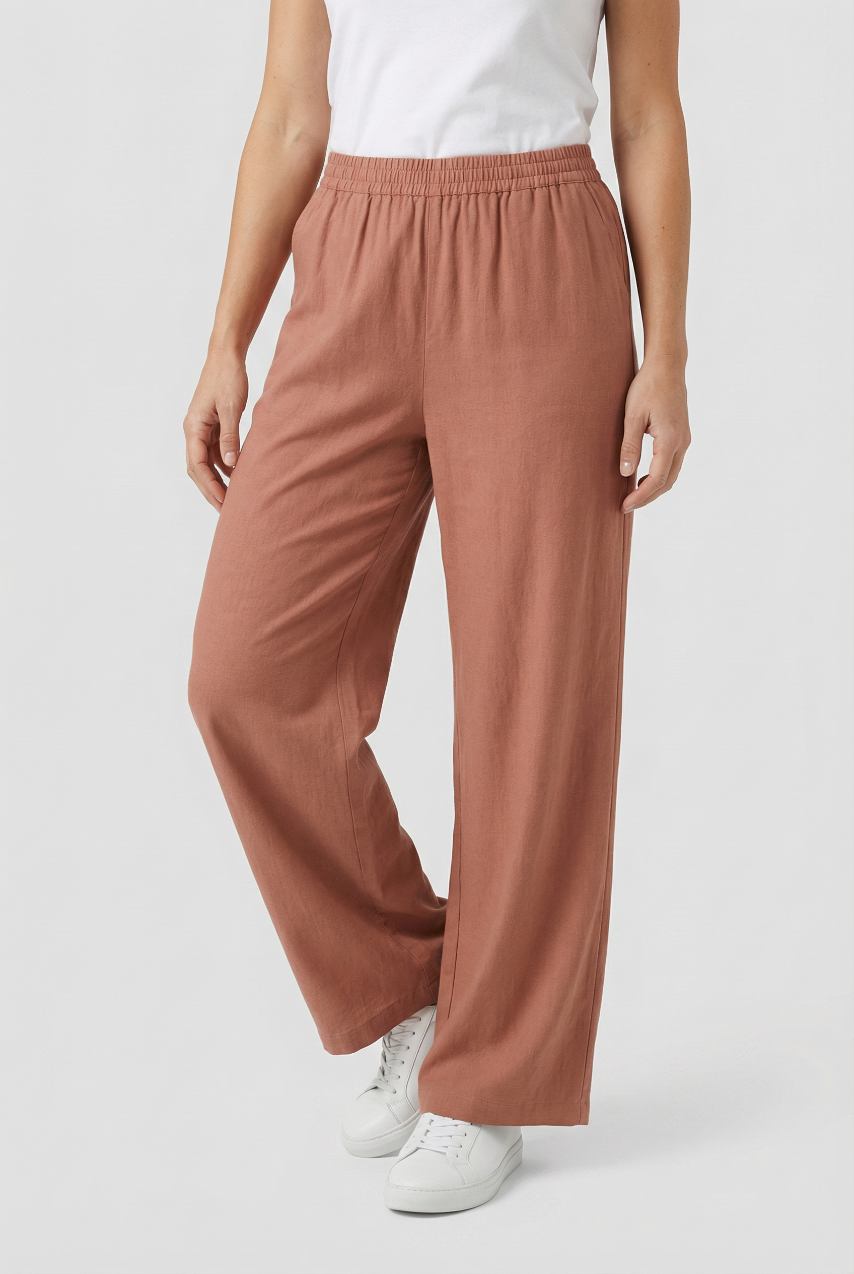 Women's High Waist Wide Leg Pants - Comfortable Fit