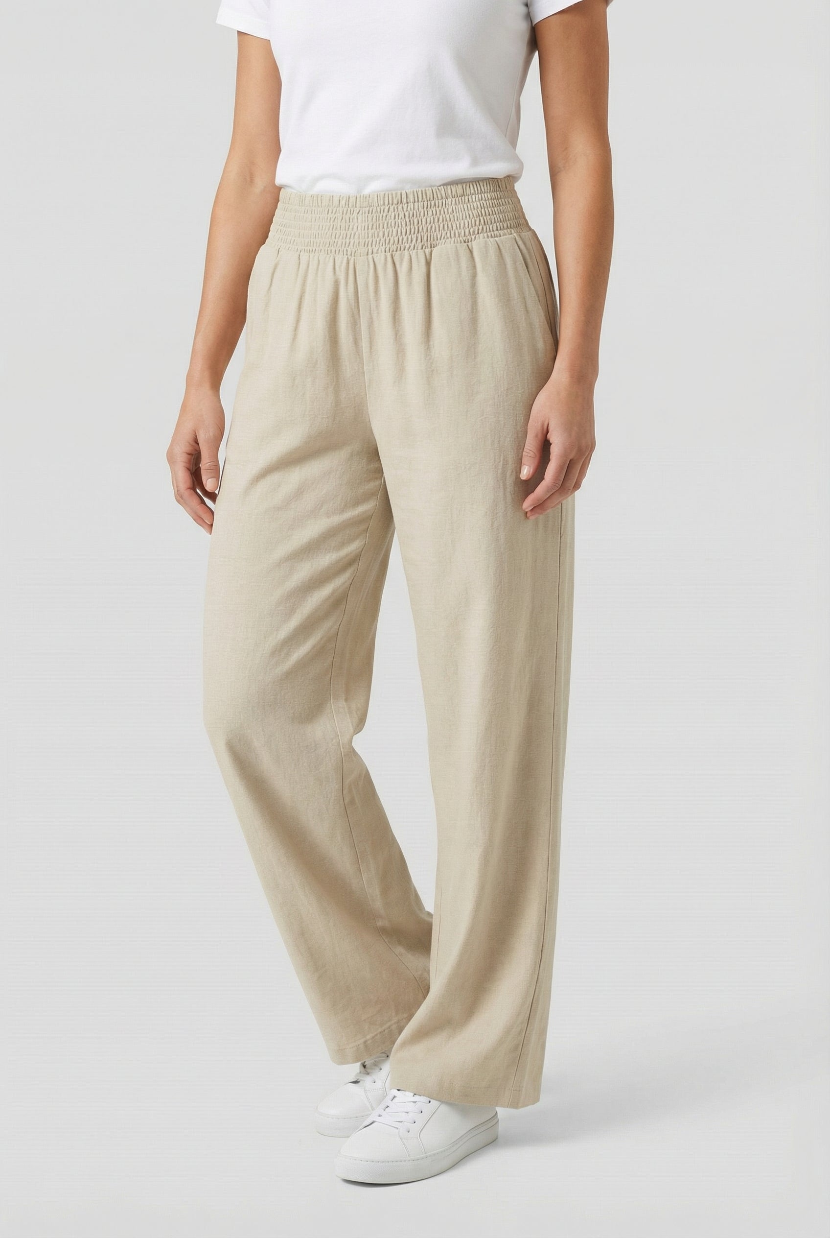 Women's High Waist Wide Leg Pants - Comfortable Fit