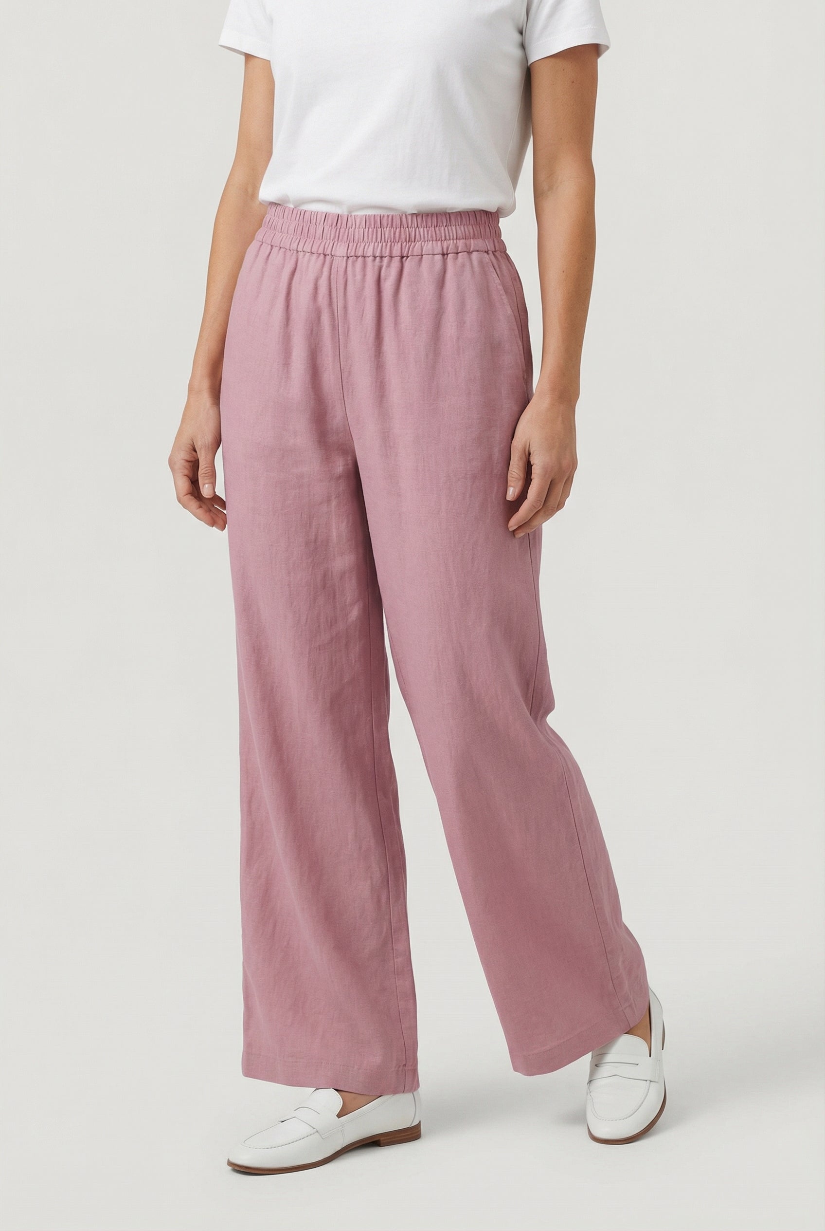 Women's High Waist Wide Leg Pants - Comfortable Fit