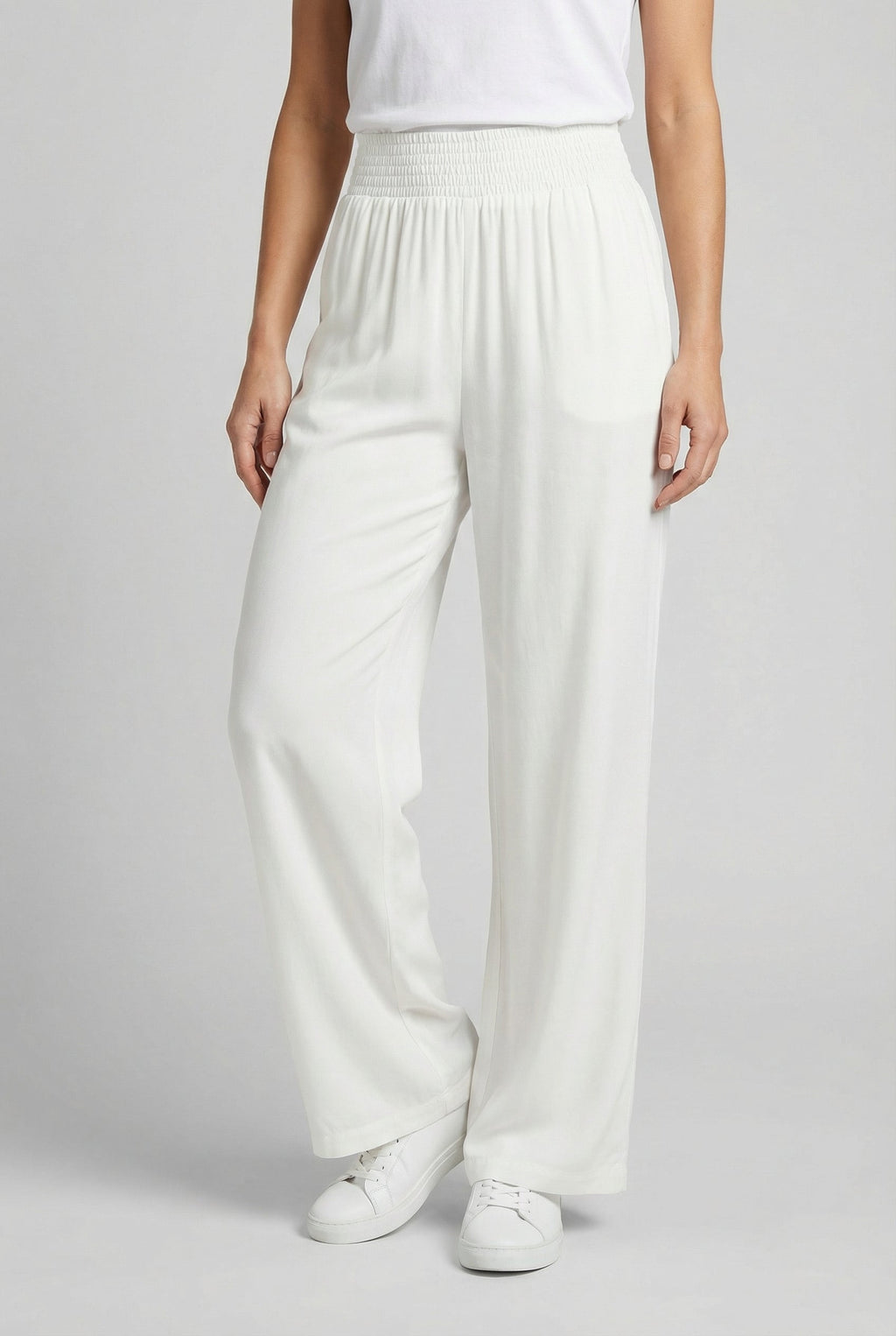 Women's High Waist Wide Leg Pants - Comfortable Fit