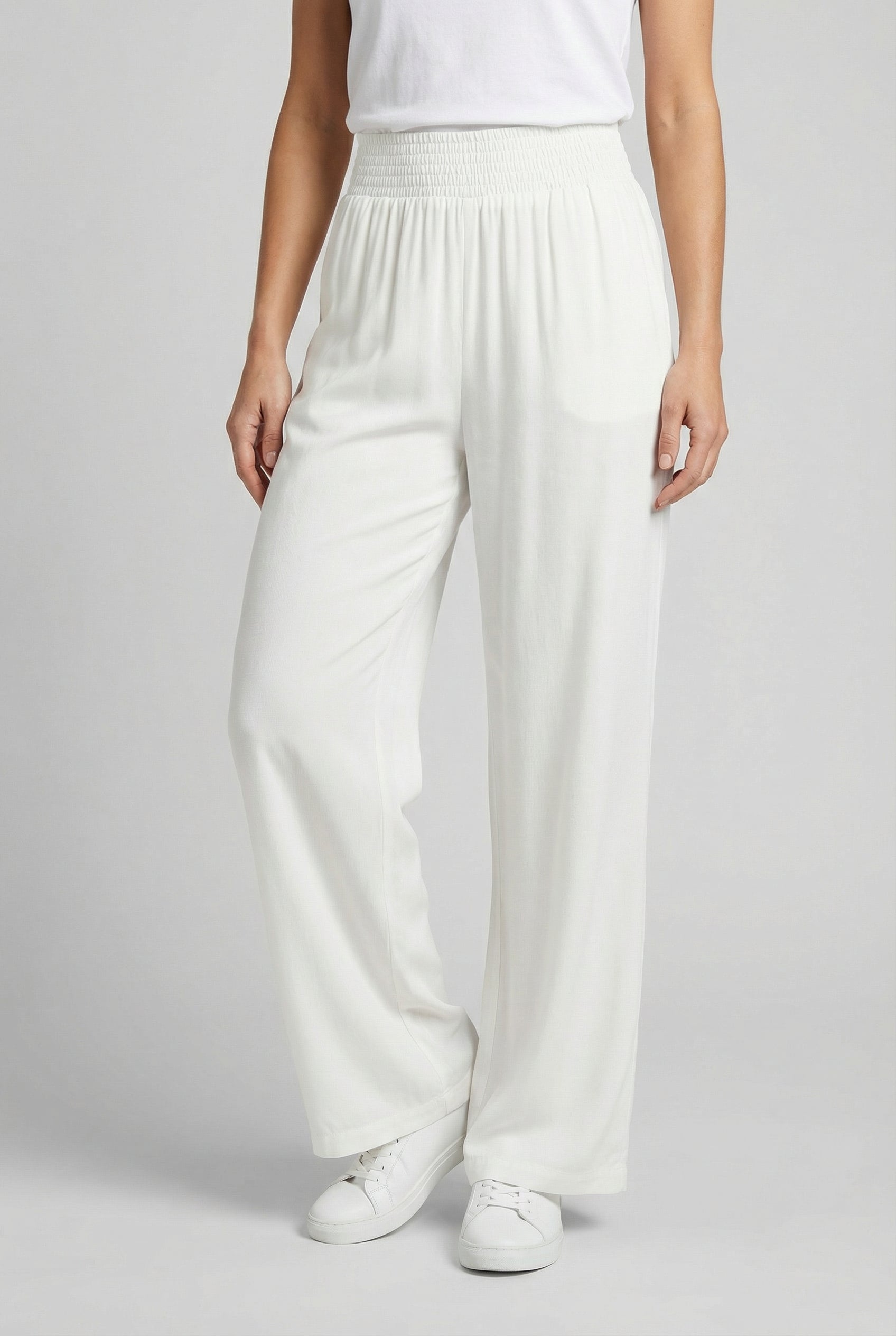 Women's High Waist Wide Leg Pants - Comfortable Fit