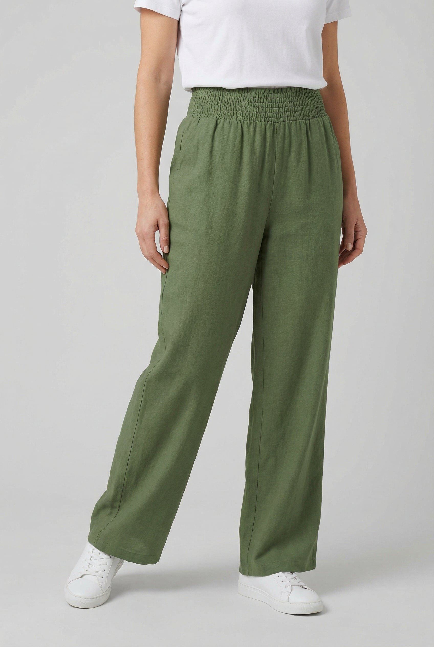 Women's High Waist Wide Leg Pants - Comfortable Fit
