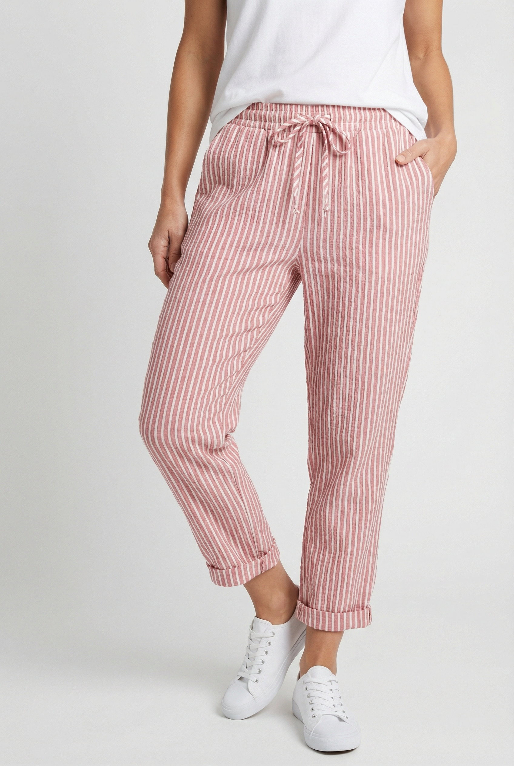 Women's Lightweight Wide Leg Trousers - Casual Fit