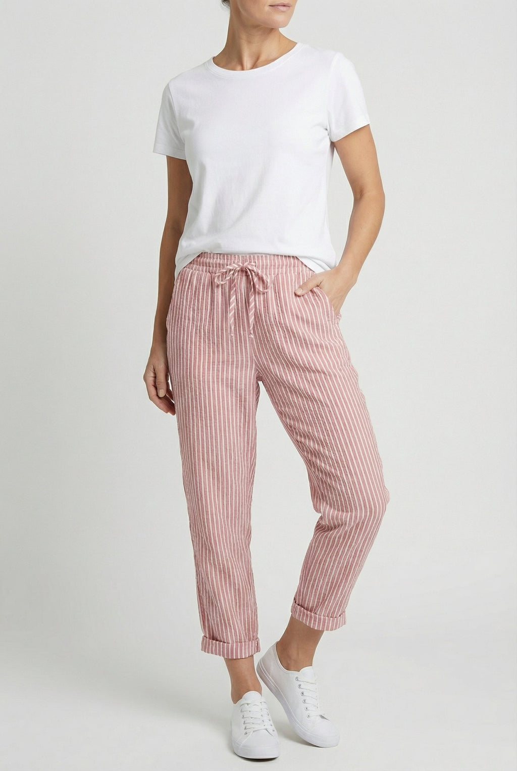 Women's Lightweight Wide Leg Trousers - Casual Fit