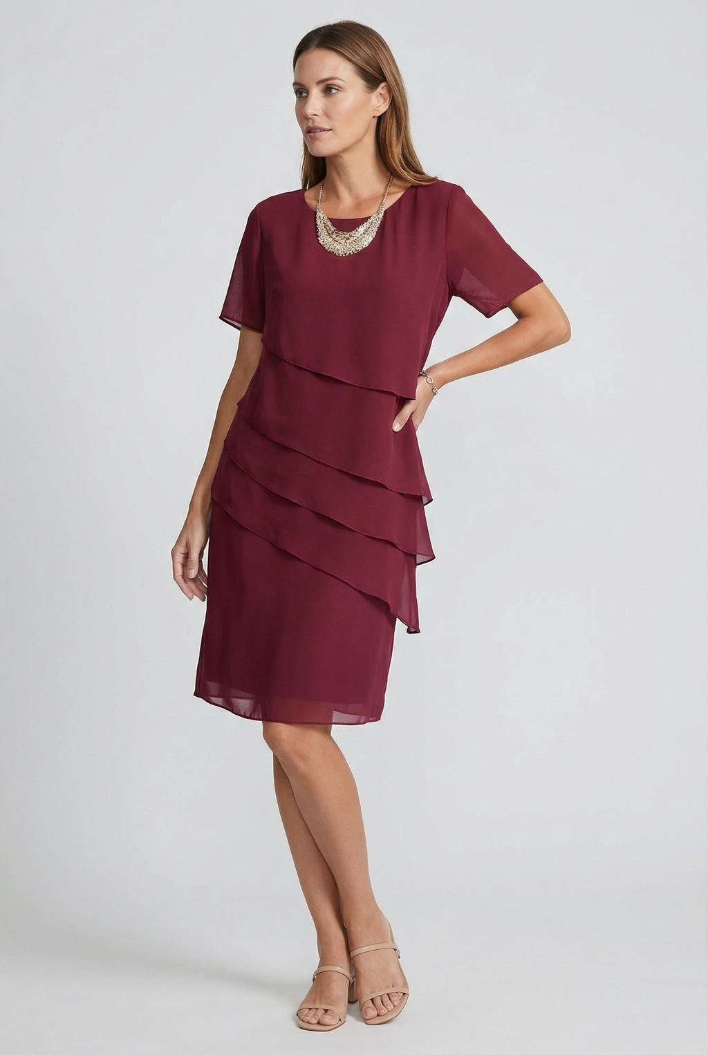 Women's Elegant Chiffon Lightweight Maxi Dress