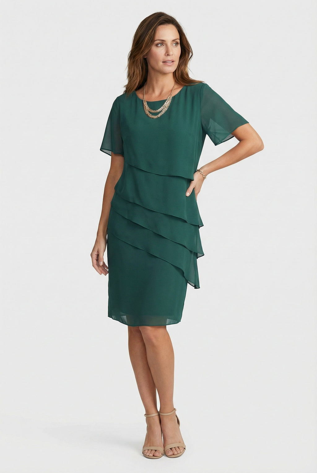 Women's Elegant Chiffon Lightweight Maxi Dress