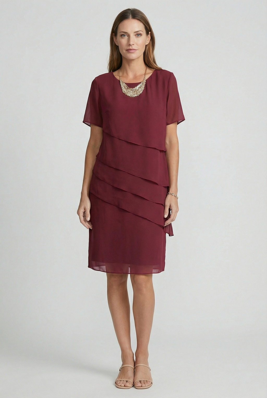Women's Elegant Chiffon Lightweight Maxi Dress