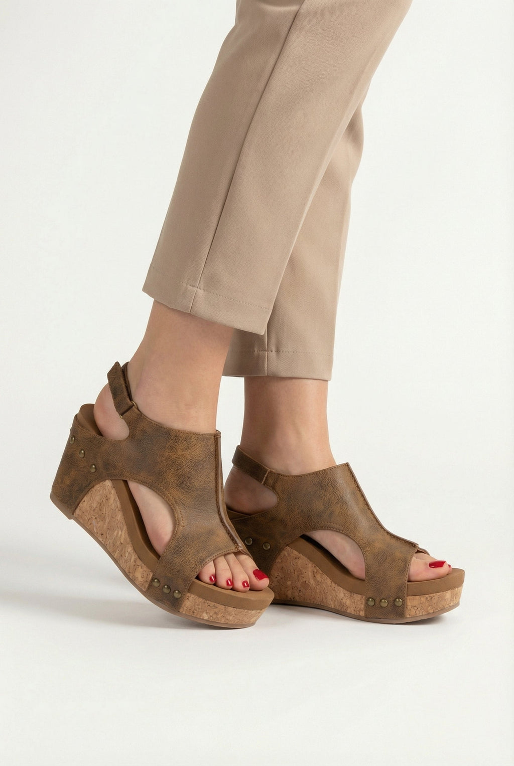 Women's Vegan Leather Platform Sandals