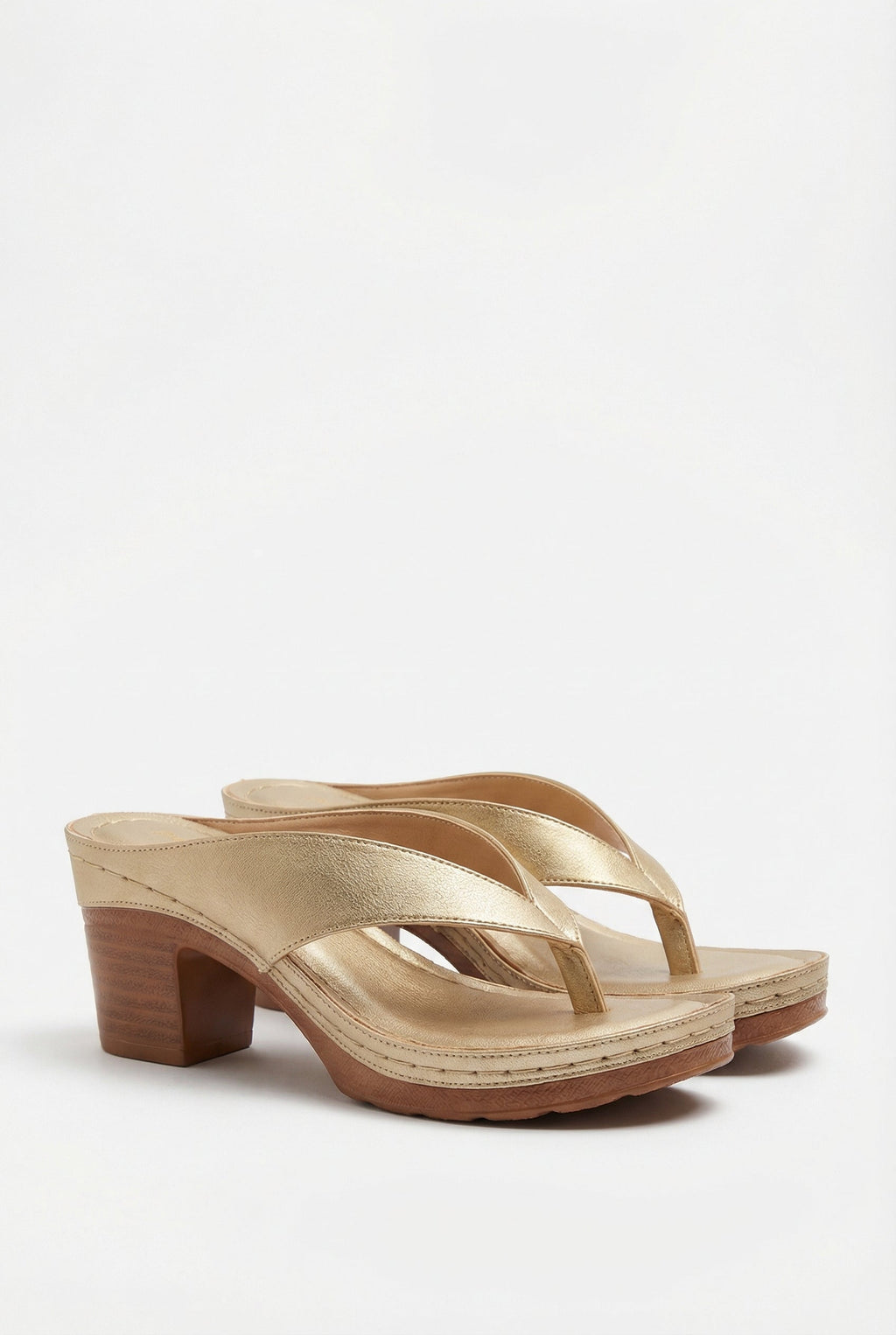 Women's Vegan Leather Sandals with Heel