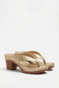 Women's Vegan Leather Sandals with Heel