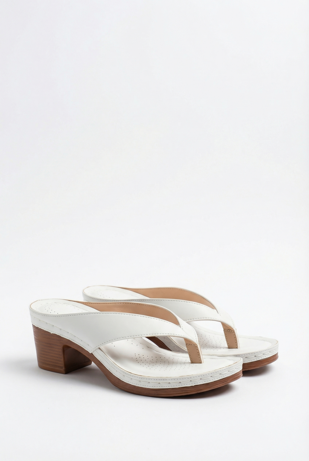 Women's Vegan Leather Sandals with Heel