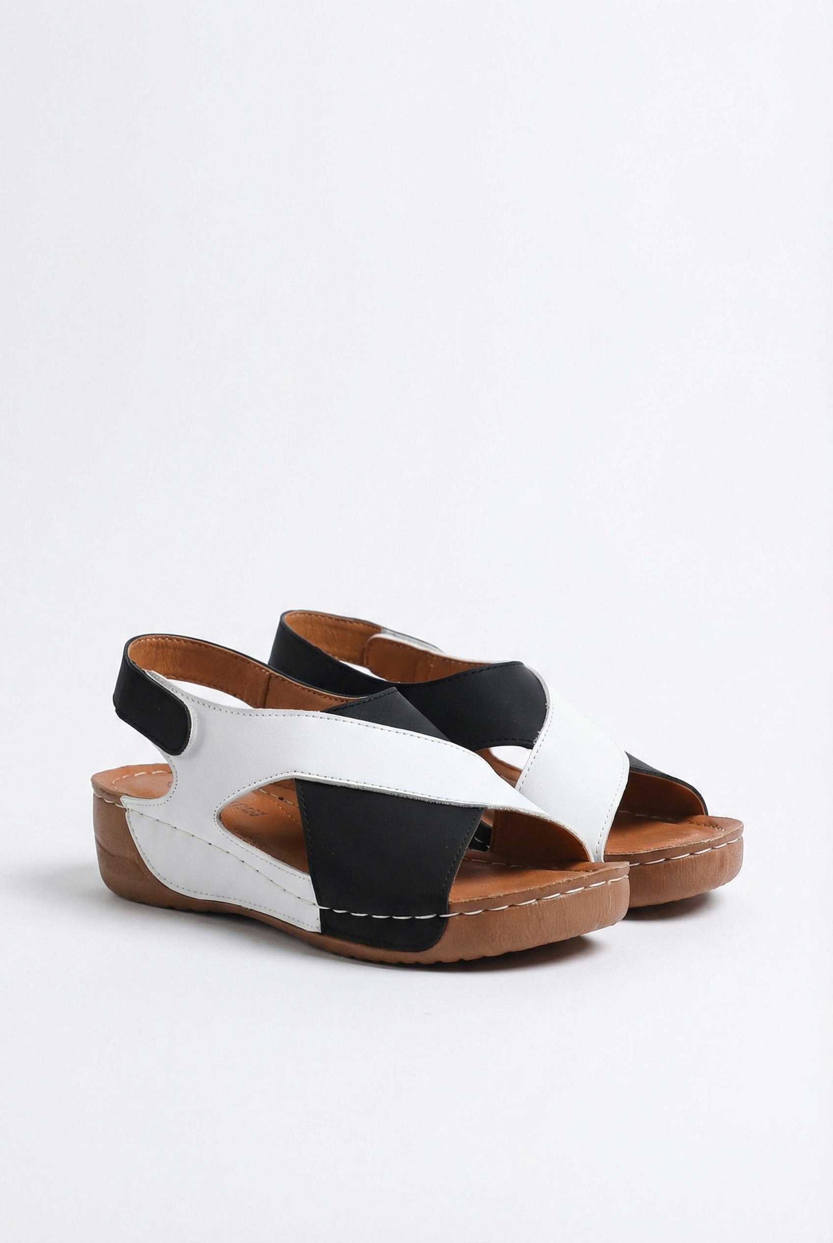 Women's Open-Toe Vegan Leather Sandals