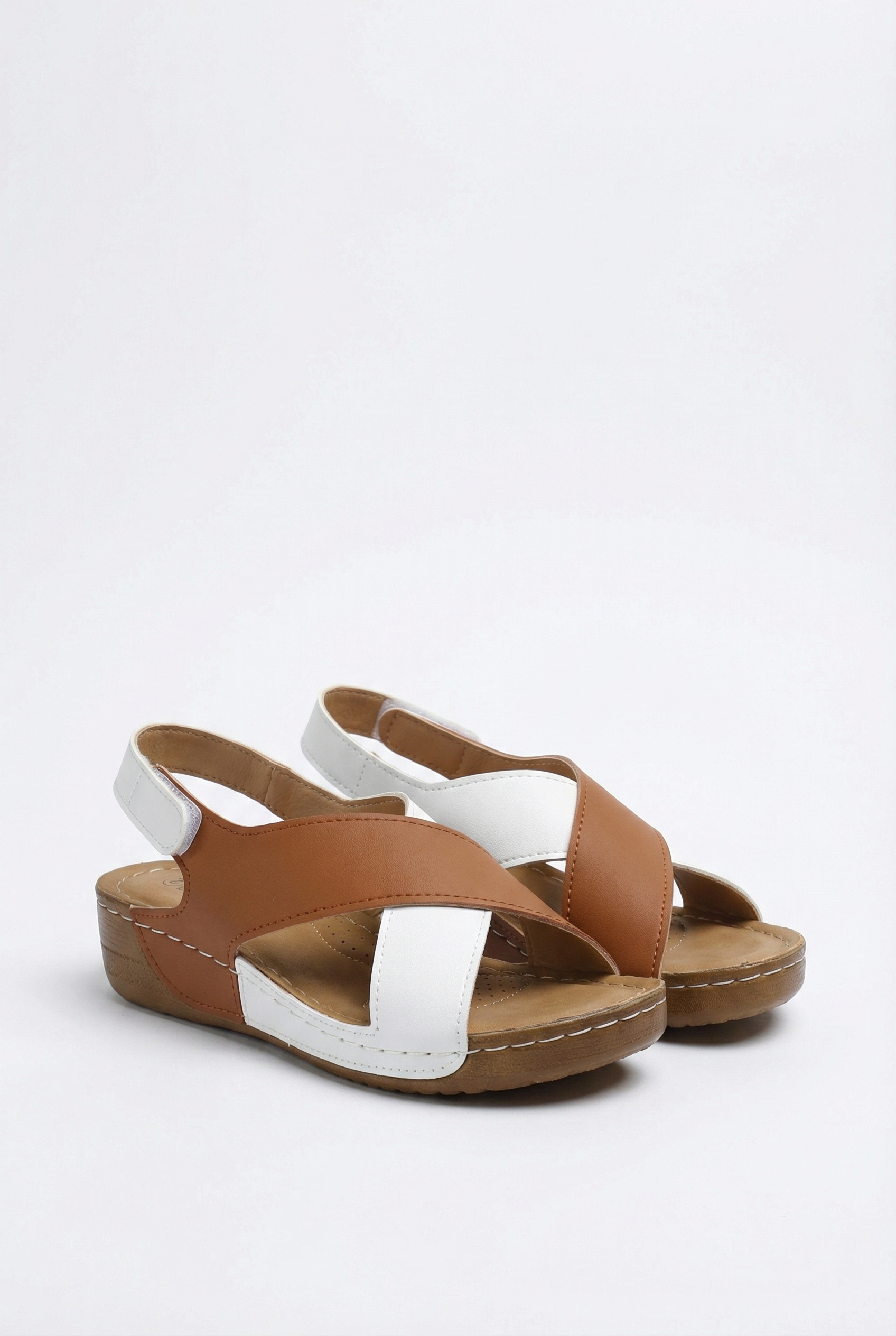 Women's Open-Toe Vegan Leather Sandals