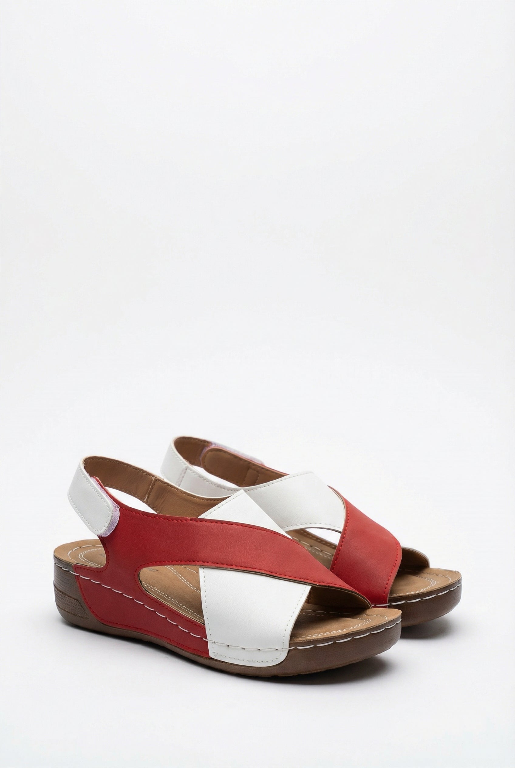 Women's Open-Toe Vegan Leather Sandals