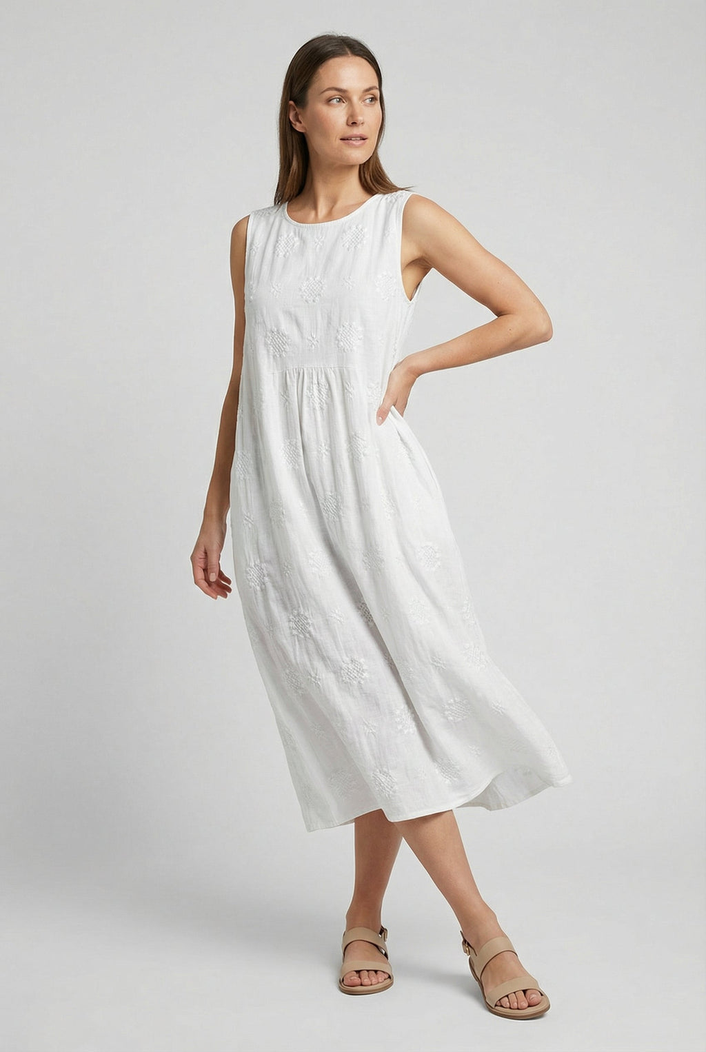 Women's Lightweight Midi Dress with Pockets