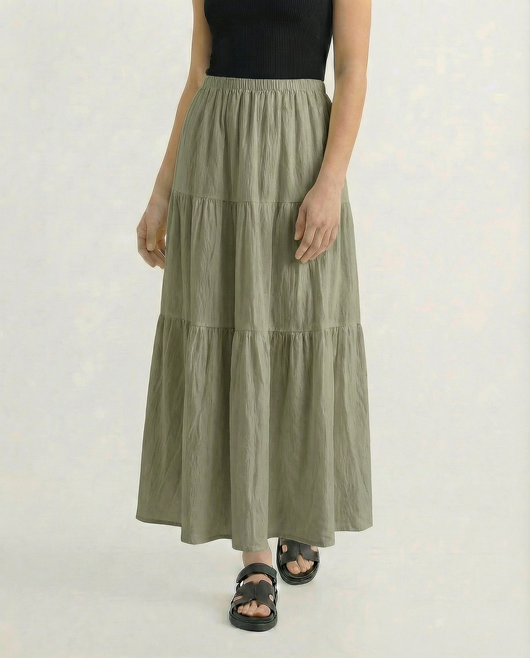 Noemi Cotton A-Line Maxi Skirt