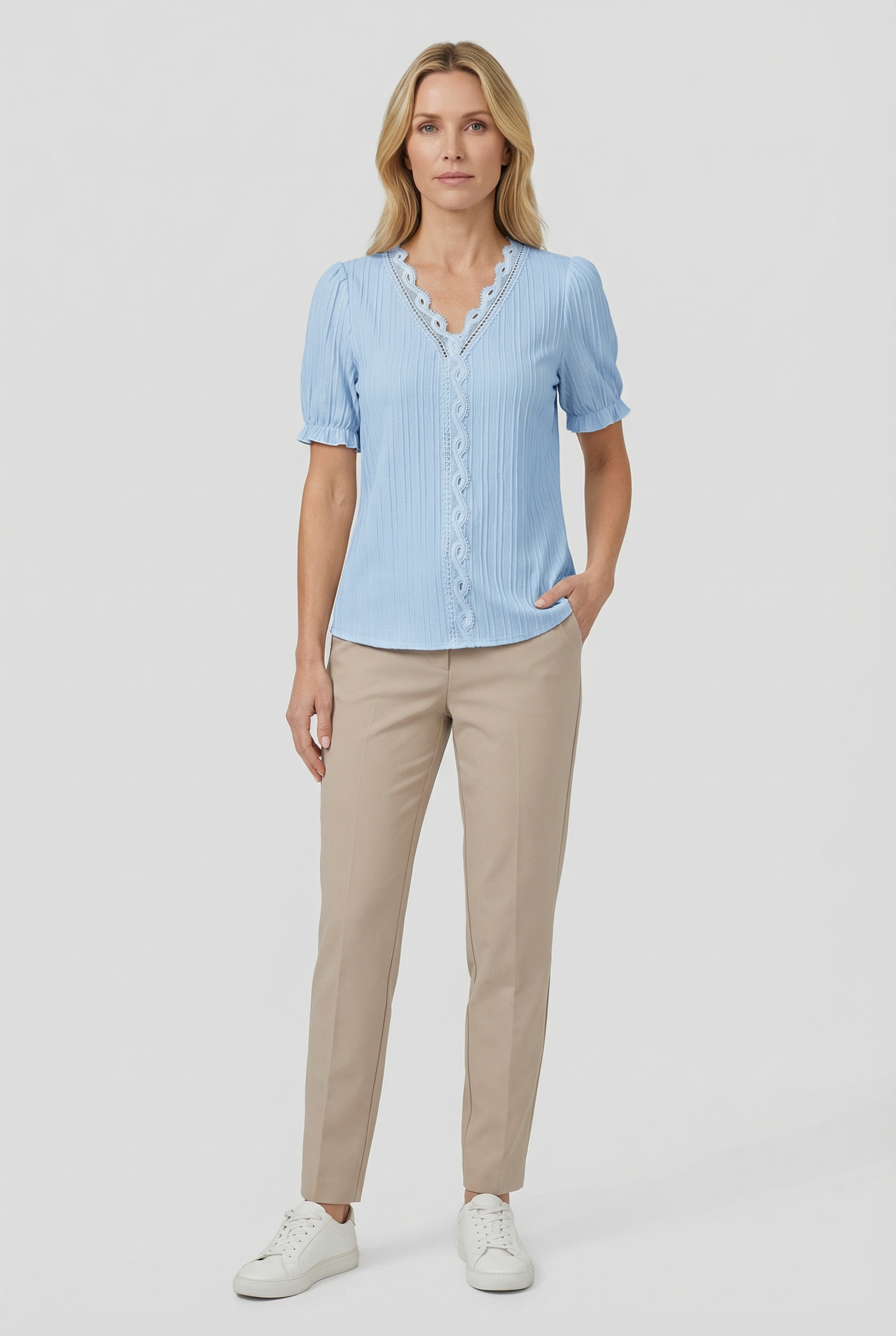 Women's Lightweight Lace Casual Top