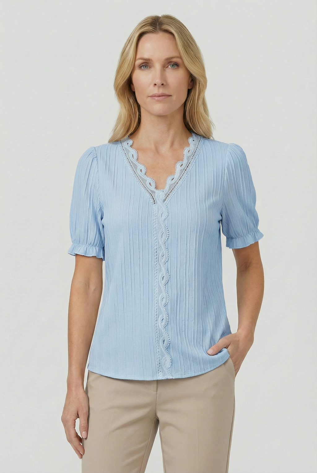 Women's Lightweight Lace Casual Top