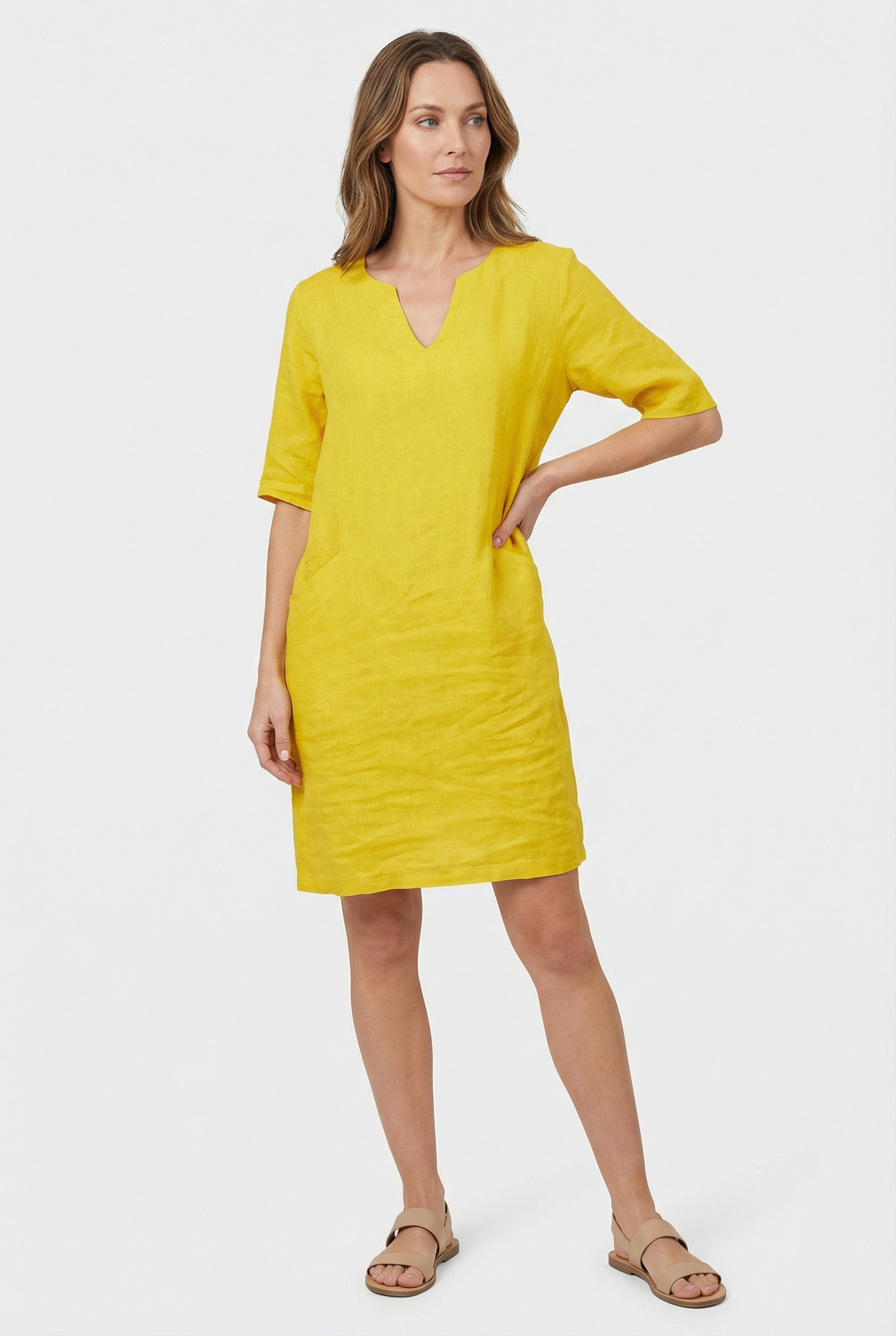 casual linen mini dress Linen mini dresses