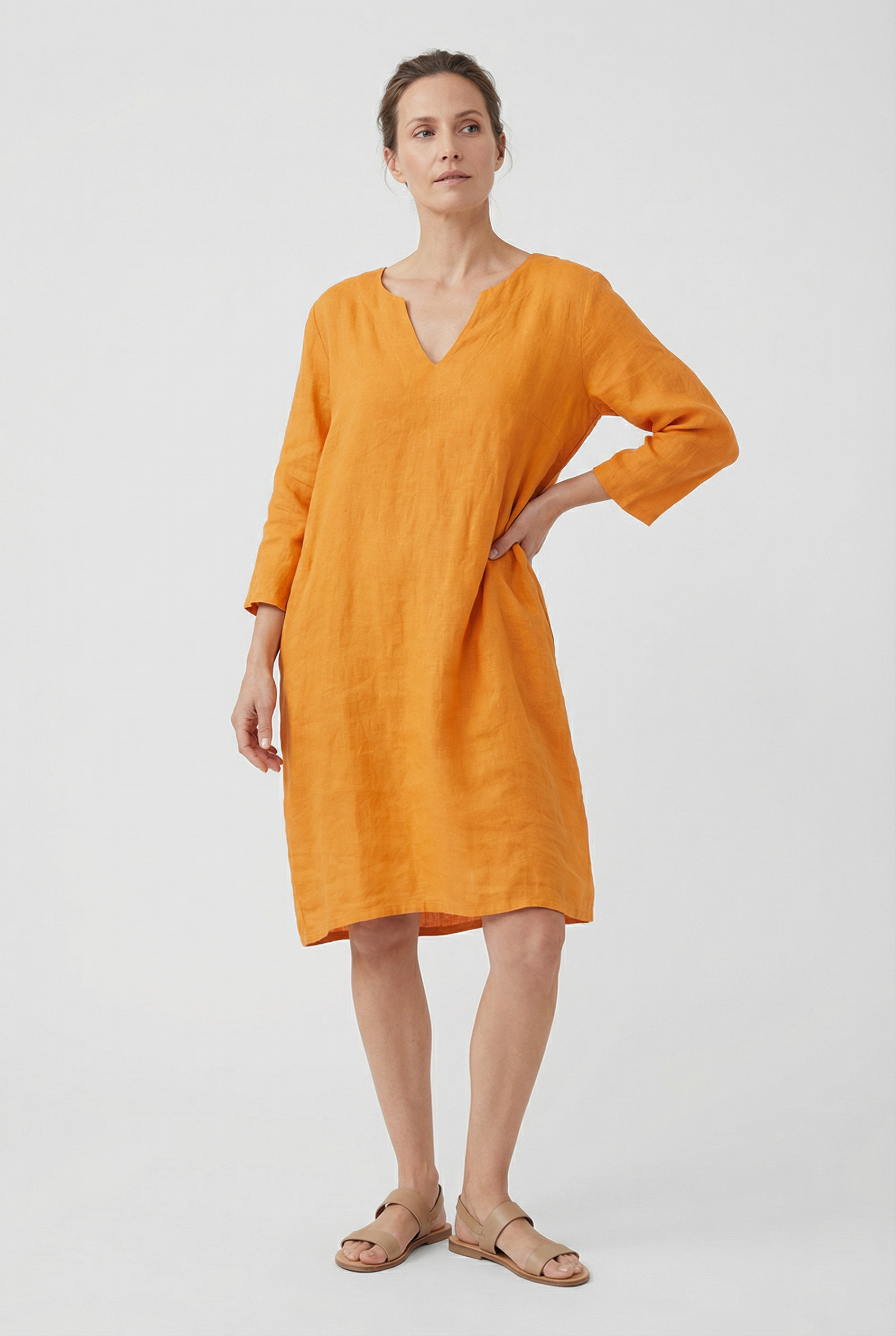 linen mini dress casual Aruba Bliss Linen-Blend Mini Dress
