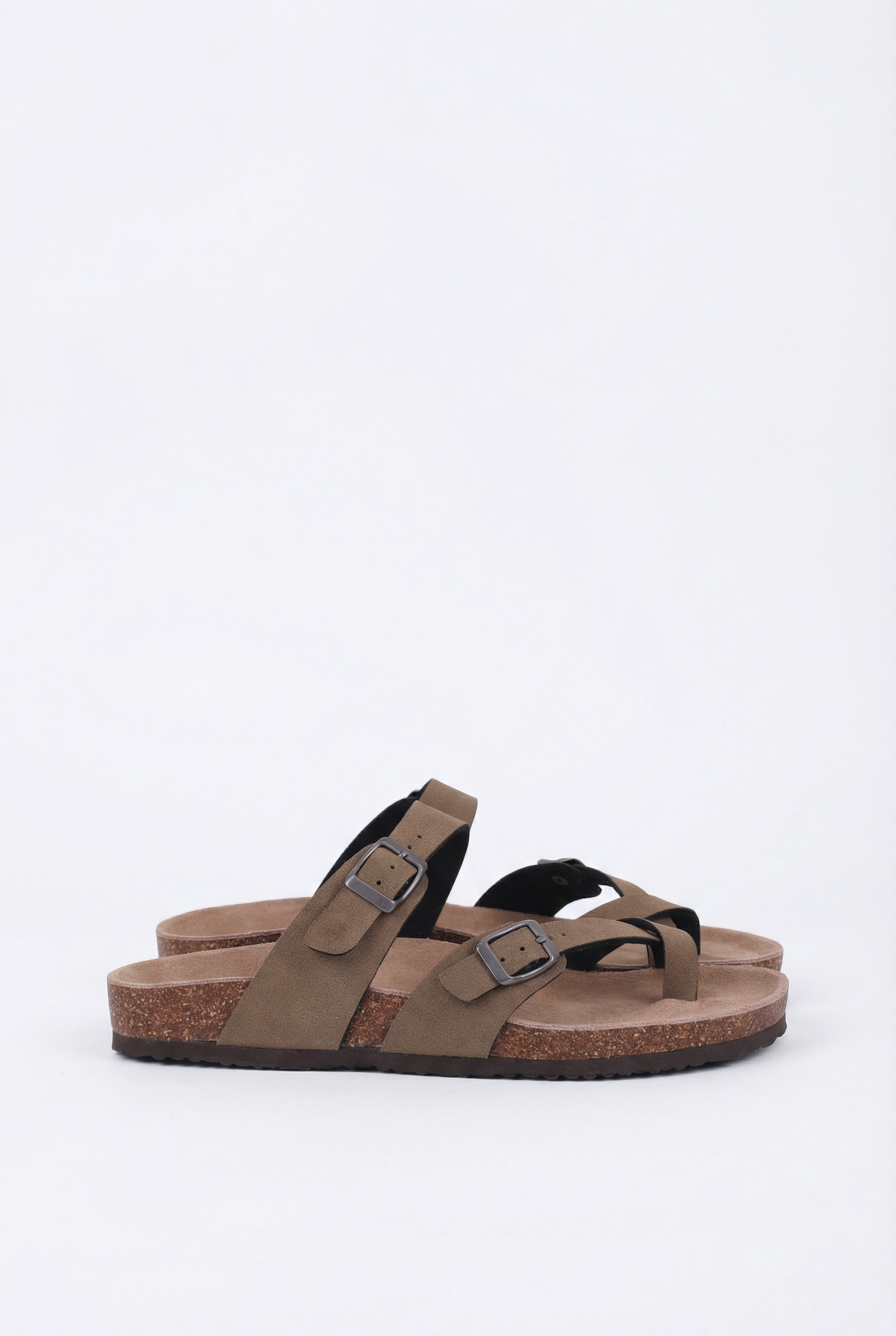 Women's Suede Slippers with Cork Insole and Arch Support