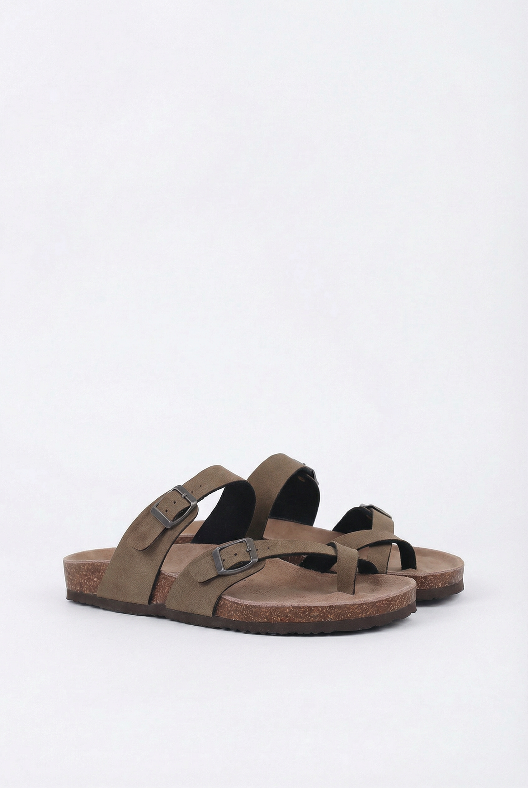 Women's Suede Slippers with Cork Insole and Arch Support