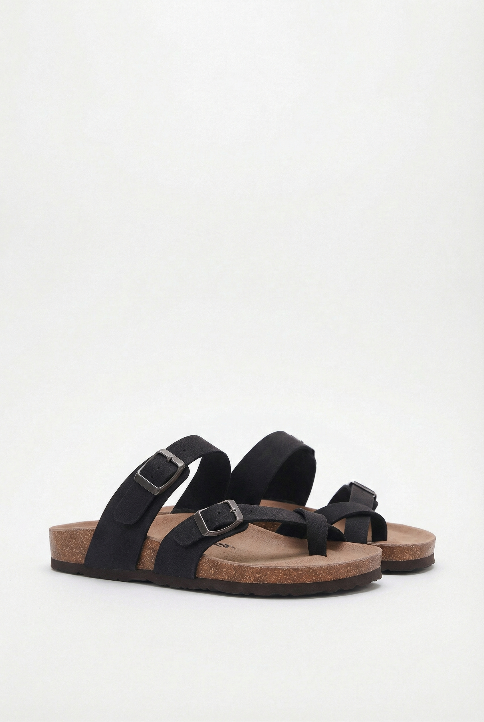 Women's Suede Slippers with Cork Insole and Arch Support