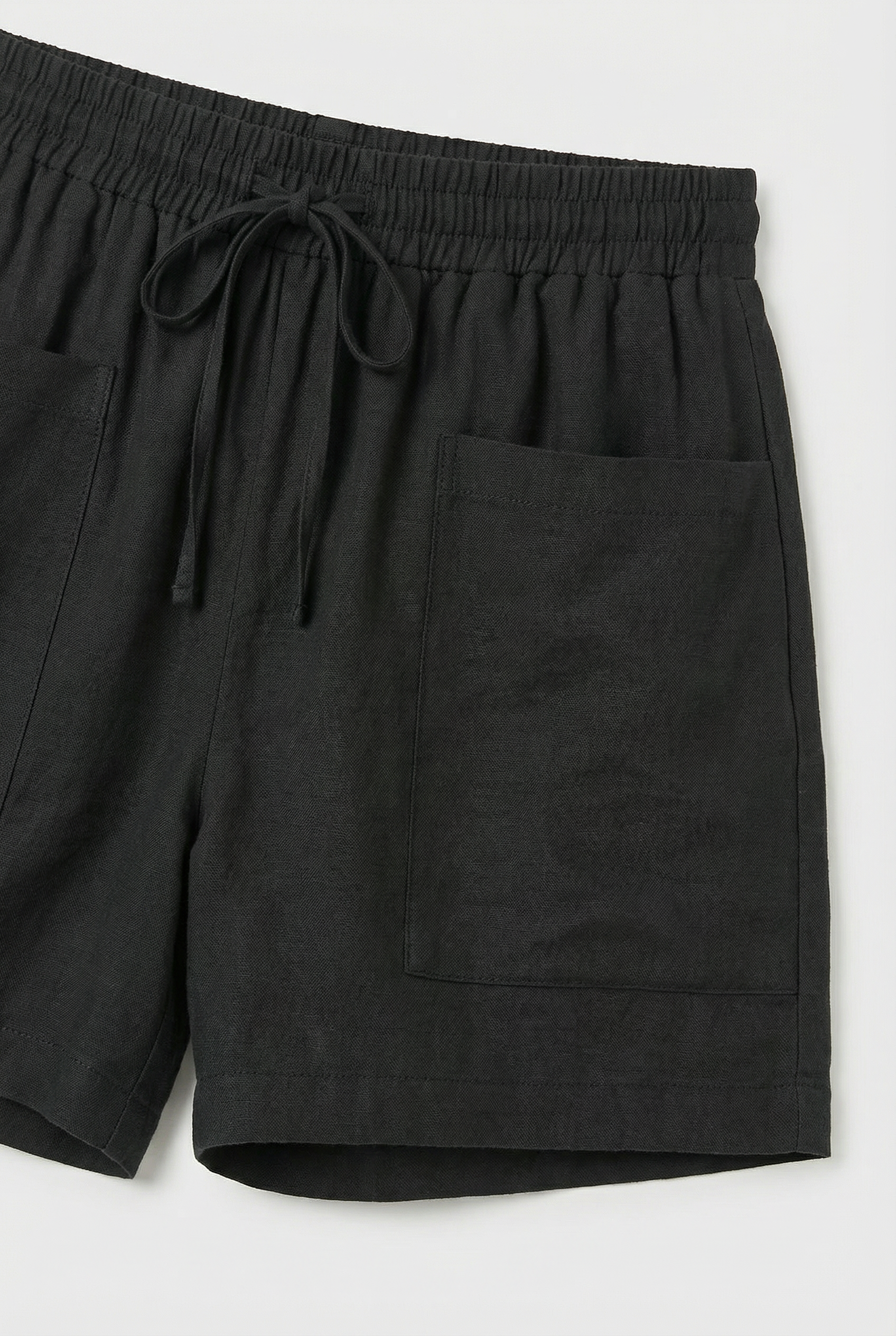 Women's Casual Linen Shorts - Comfortable Fit with Pockets