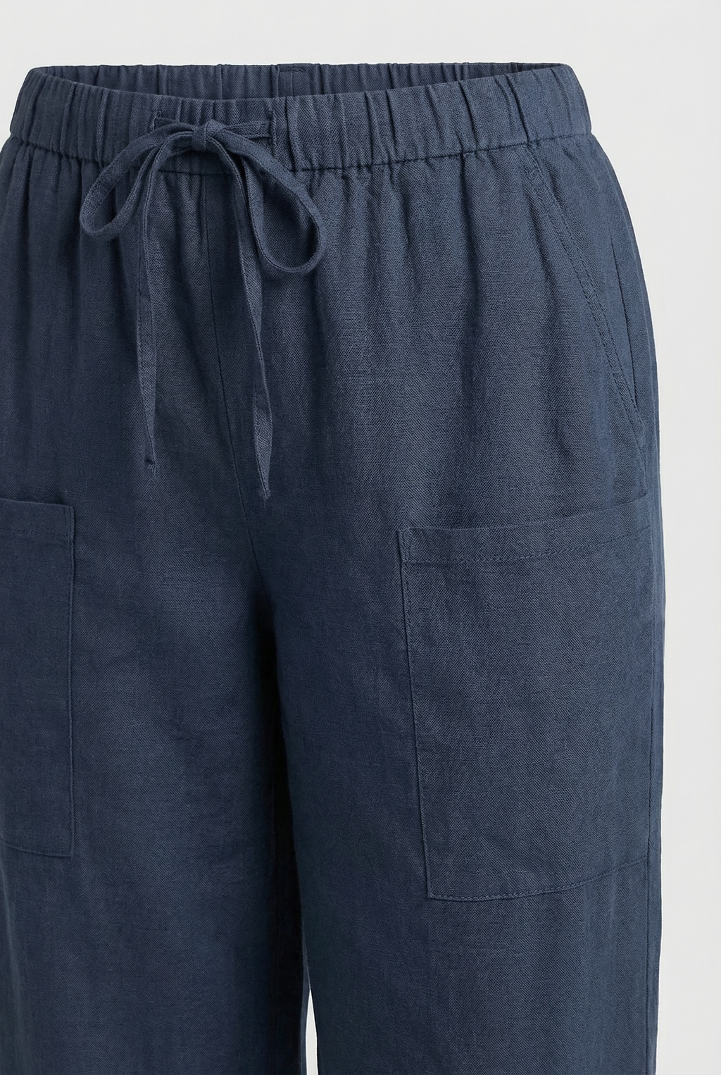 Women High Waist Cotton Pants - Comfortable Fit