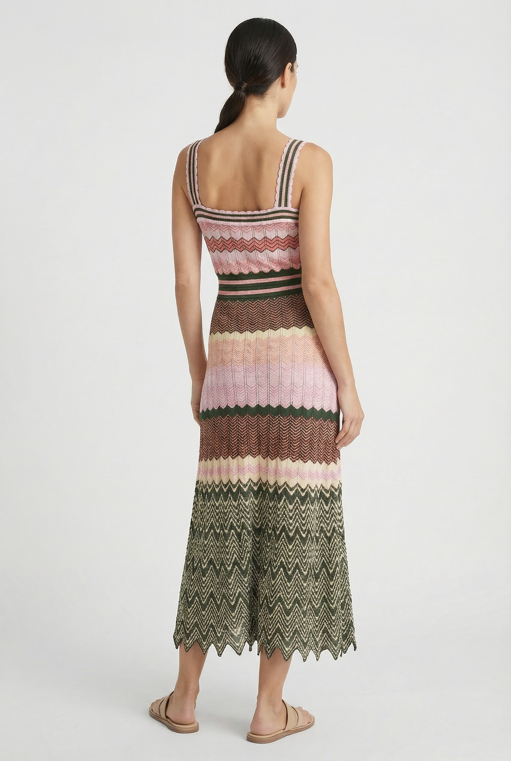 Women’s Knitted Fabric Sleeveless Maxi Dress