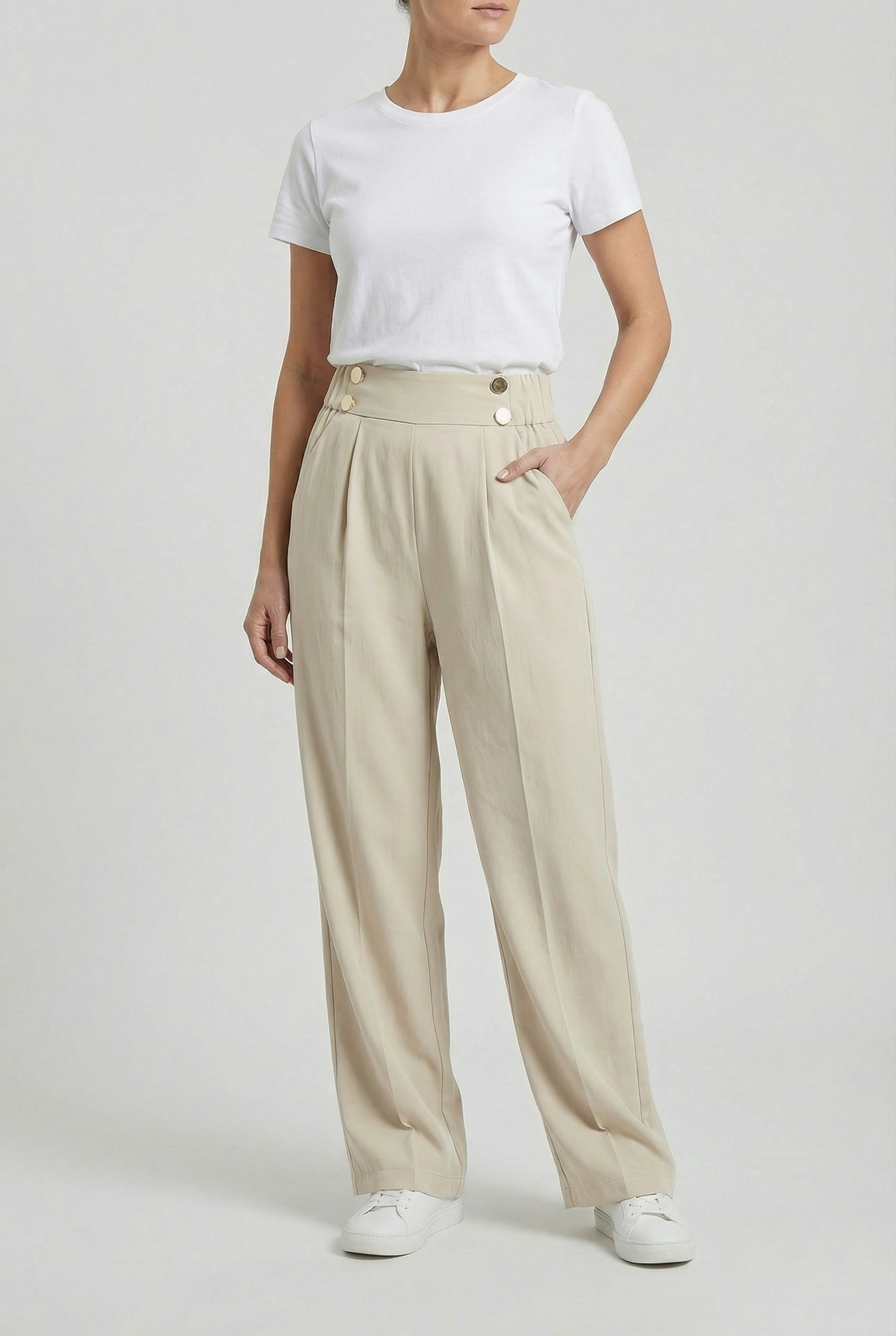 Women's Wide Leg Pants - Straight Fit